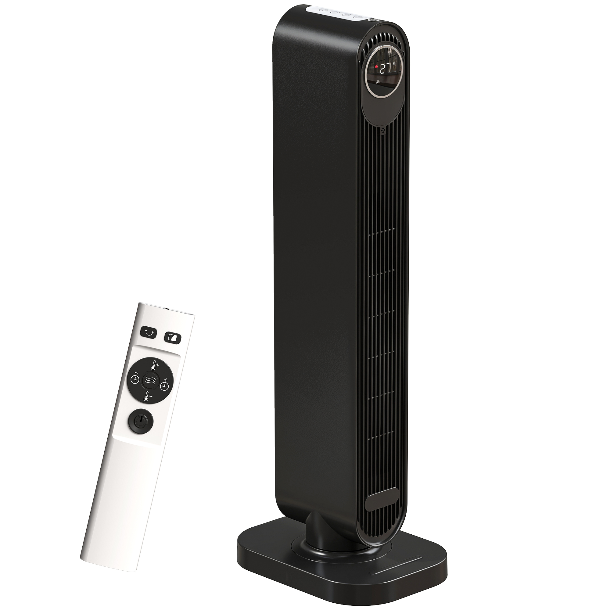 FAVRE Electric Heater ABS Ceramic Timer Oscillating - Black - Life Essentials