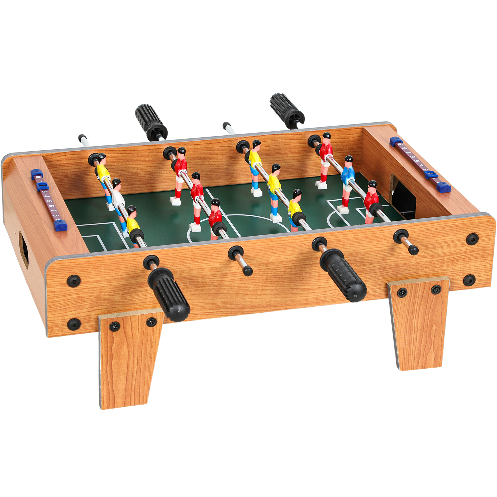 SORVIN Football Table Wooden Tabletop Foosball Game Set for Kids and Adults - Light Wood - Life Essentials