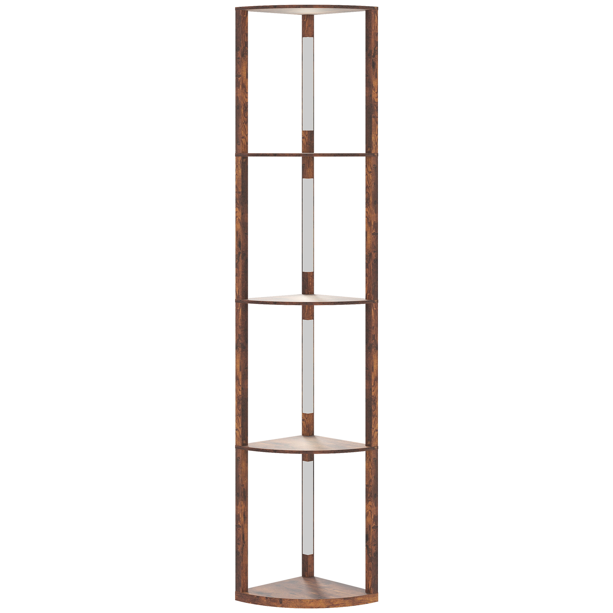 VENQORA 3 Tier Corner Floor Lamp - Brown - Life Essentials