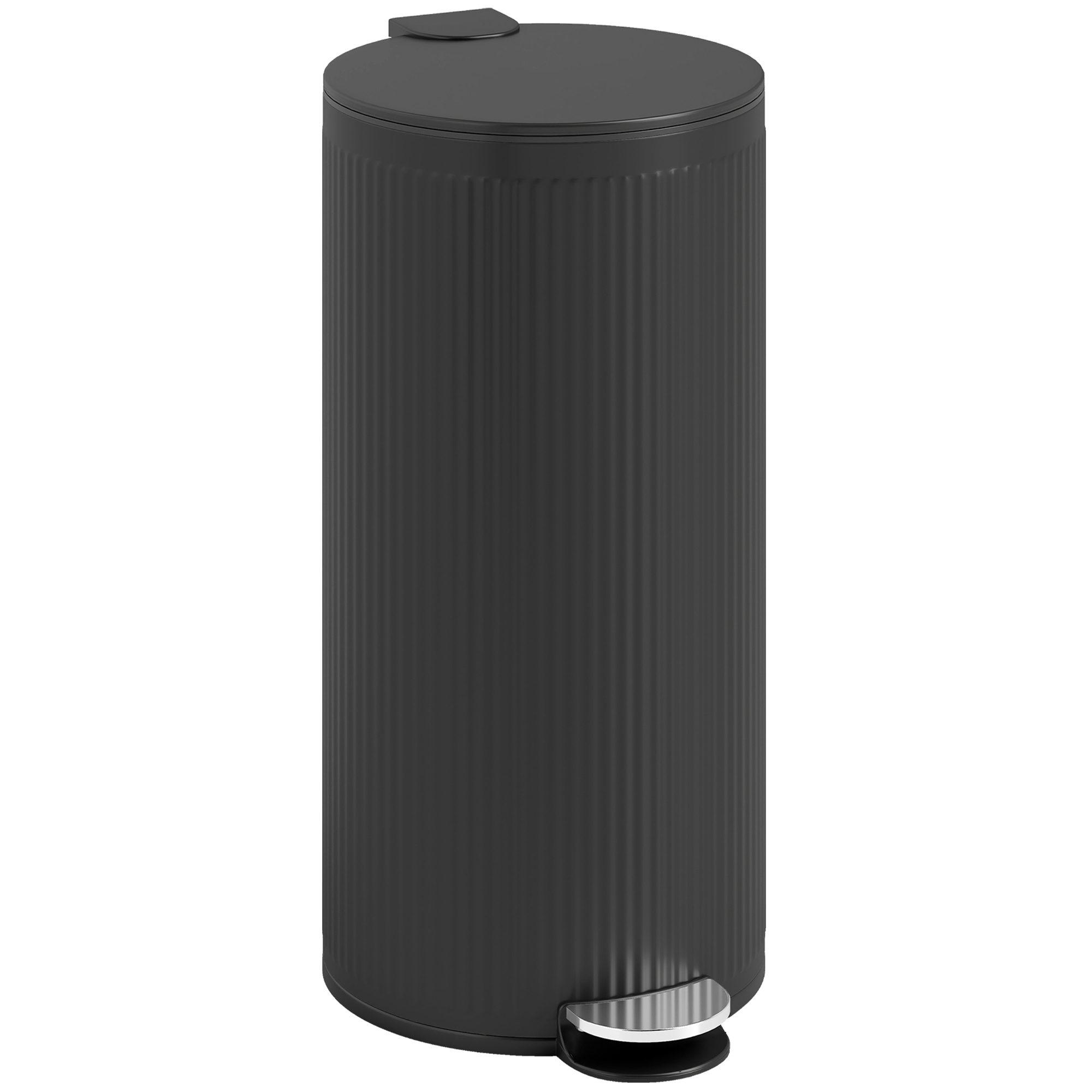 WEALDMERE 30L Rubbish Bin with Soft Close, Stay Open Lid, Rubbish Bin and Removable Inner Bucket -Black - Life Essentials