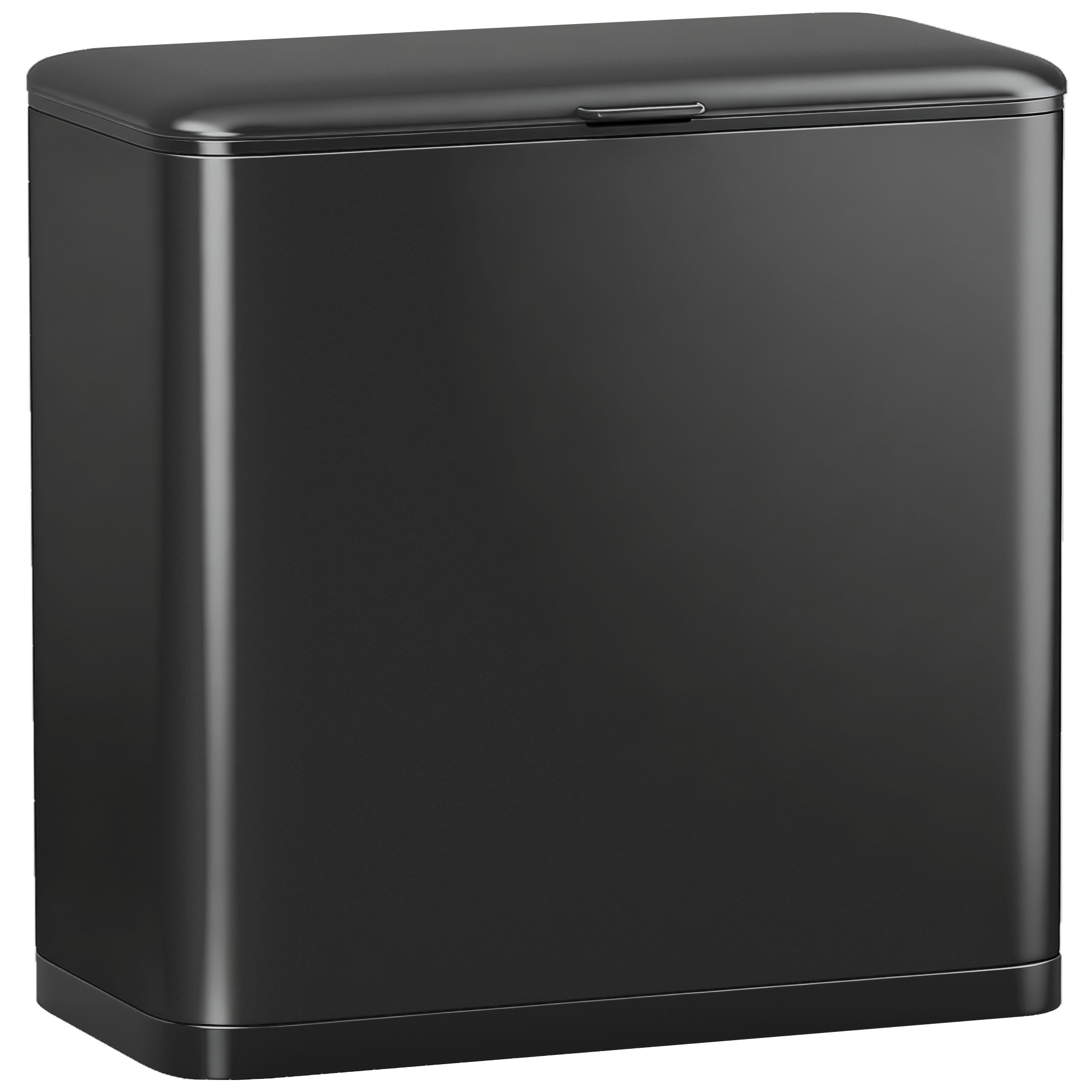 SELVONIX 8L Hanging Rubbish Bin with Lid and Removable Inner Bucket - Black - Life Essentials