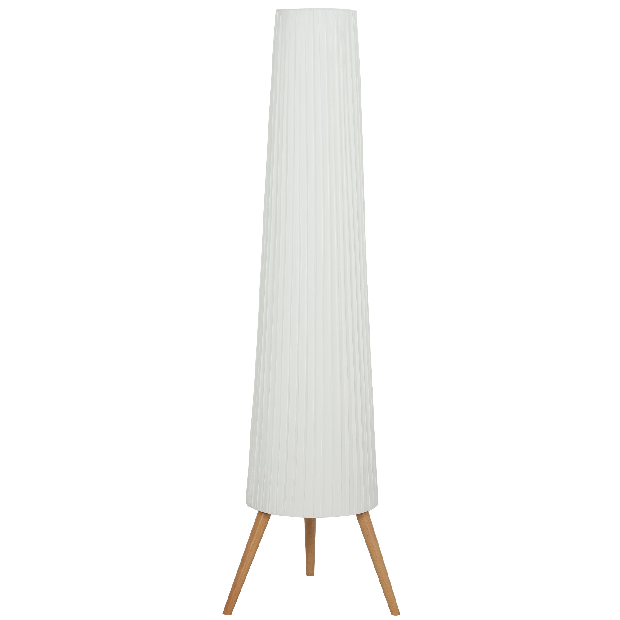 OVRANDEL Tripod Floor Lamp with Foot Switch and Fabric Shade - White - Life Essentials