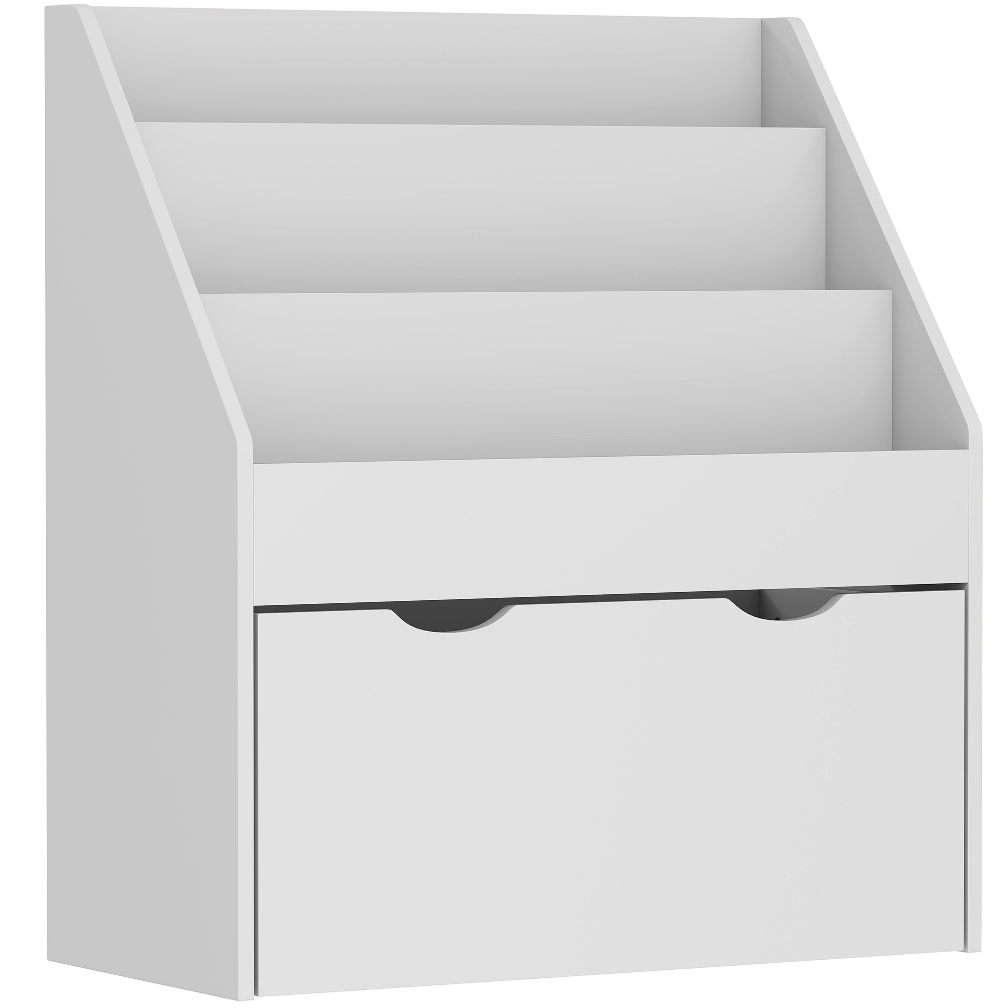 CRESVYN Kids Bookcase with Shelves and Drawer - Grey - Life Essentials