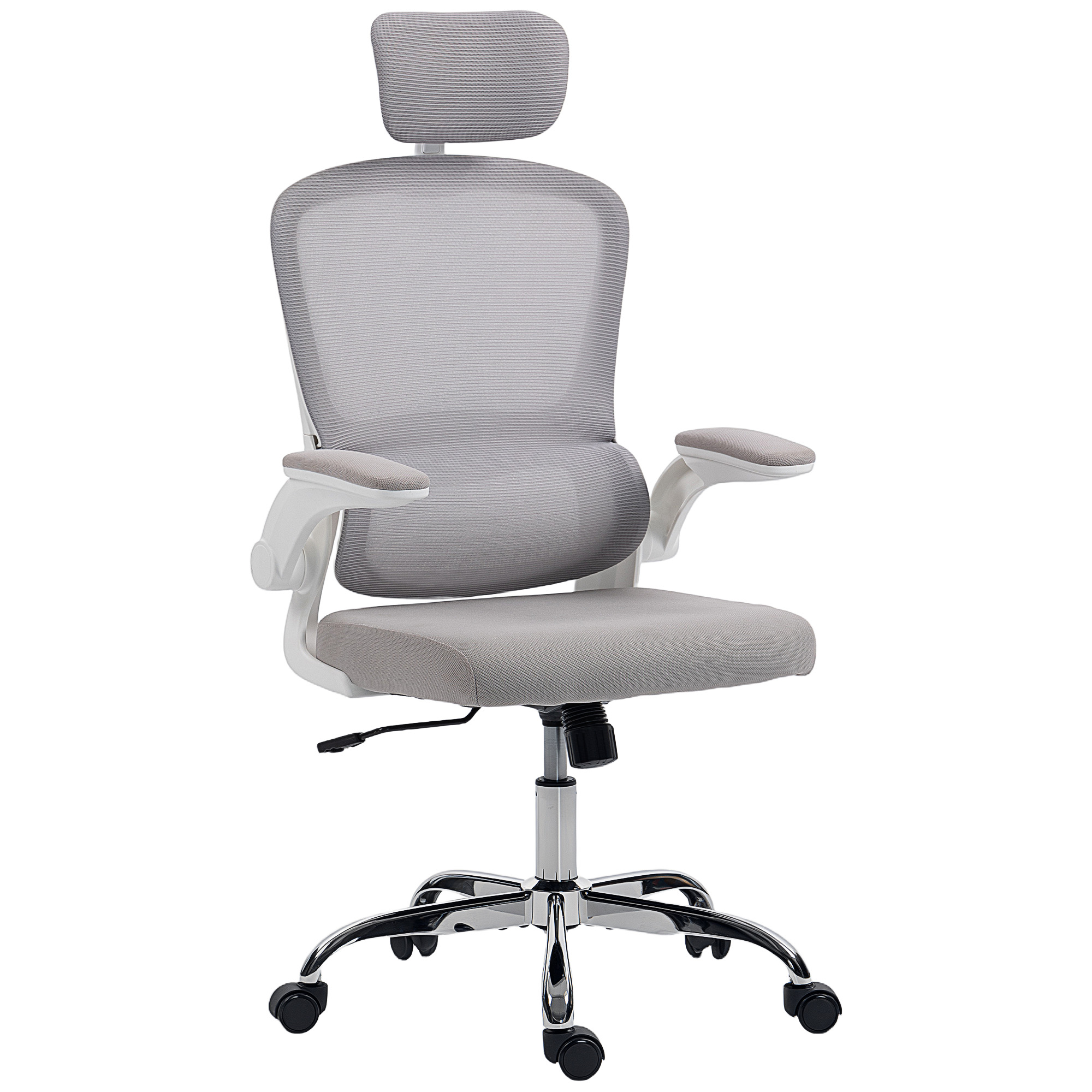 ENVONIS Mesh Fabric Office Chair with Lumbar Support - Grey - Life Essentials