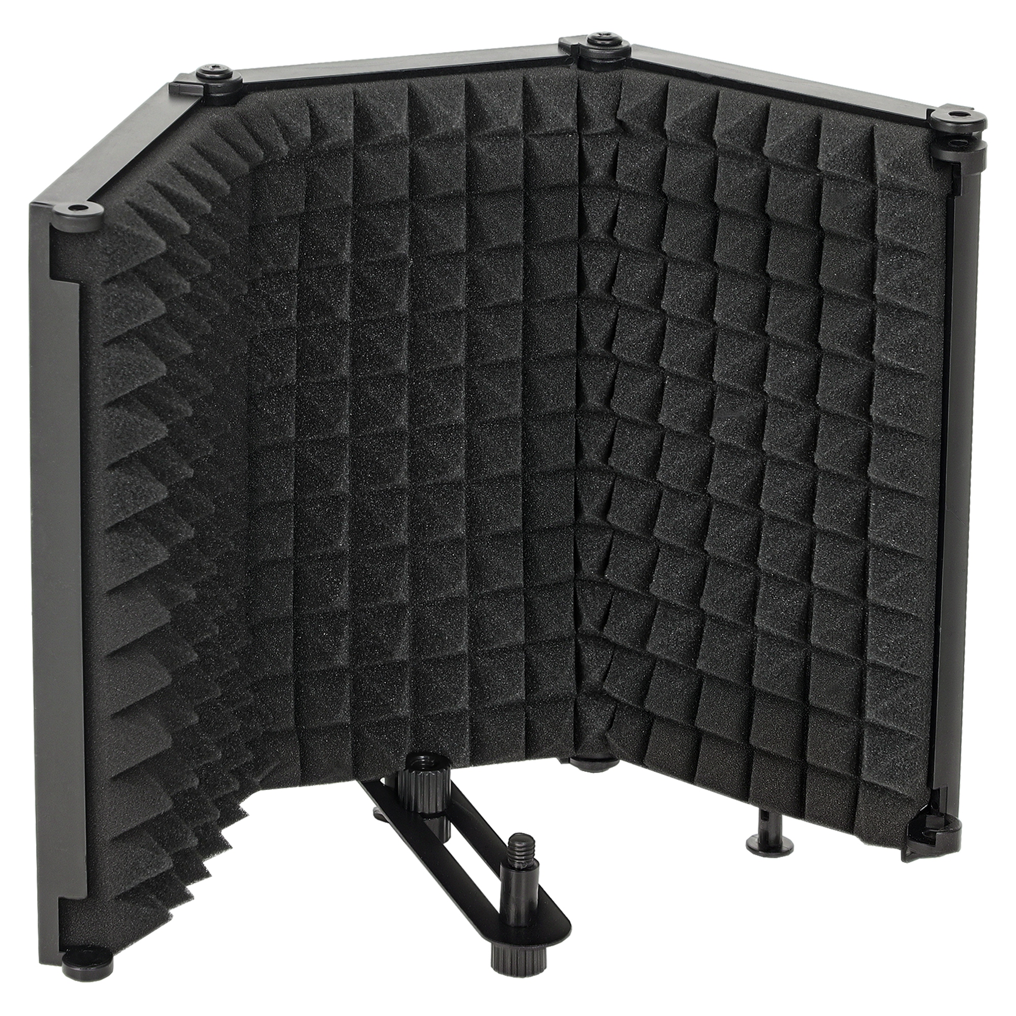 MYRILITH Studio Microphone Isolation Shield and Foldable Adjustable Recording Studio Equipment - Black - Life Essentials