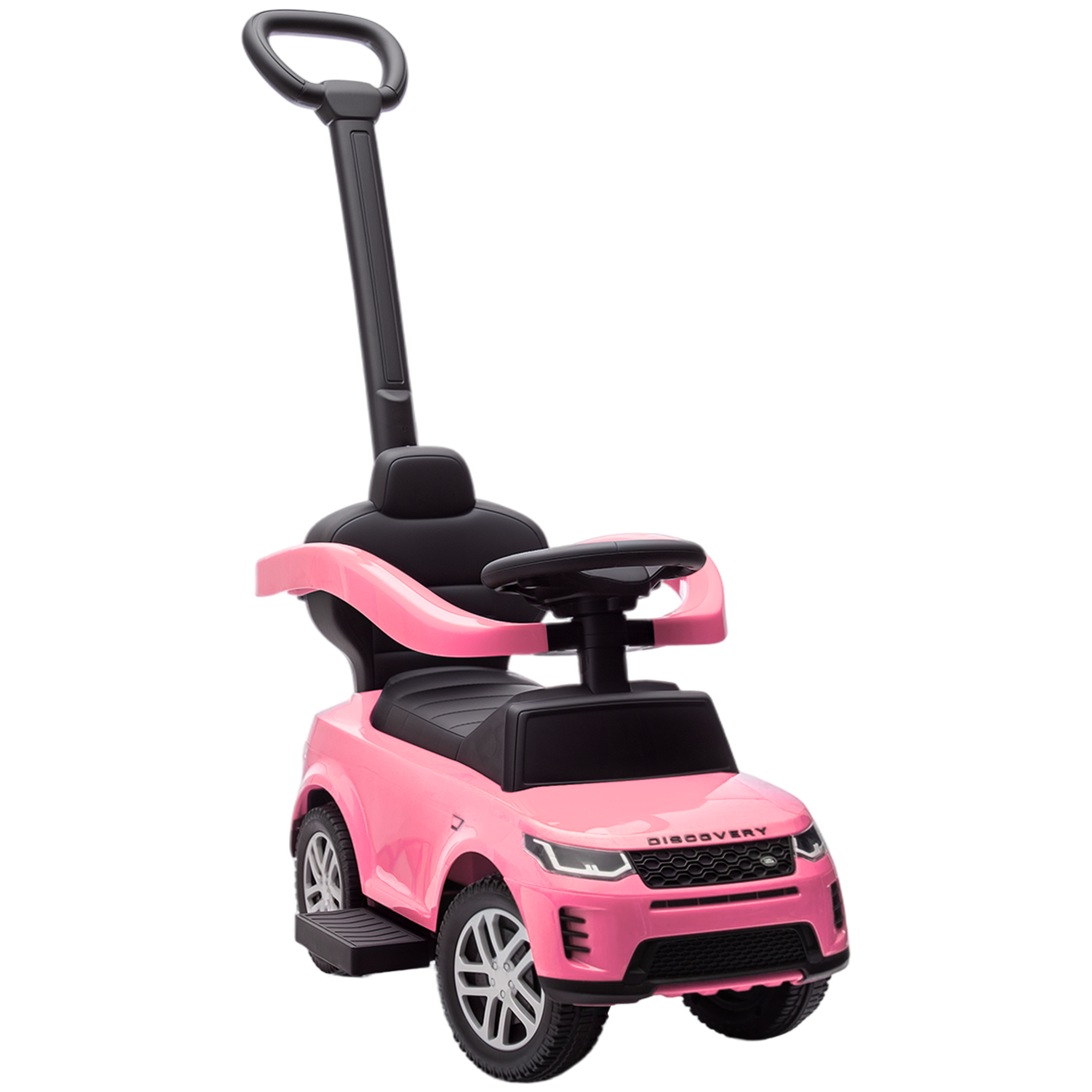 VARNIX Baby Push Car Land Rover Discovery with Push Handle - Pink