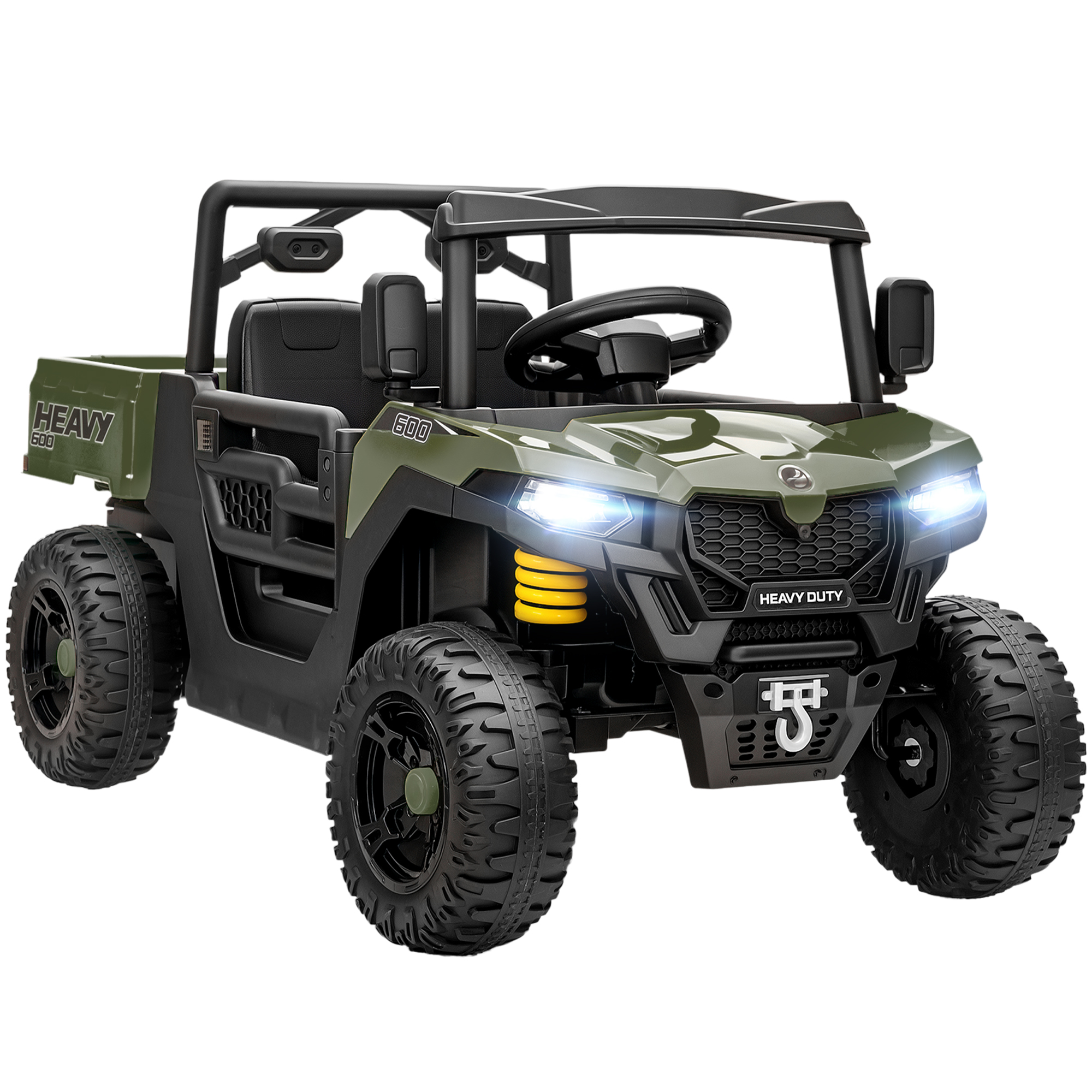 WYNQELLIS 12V Kids Electric Car with Electric Dumb Bed, Wheel Suspension - Green - Life Essentials