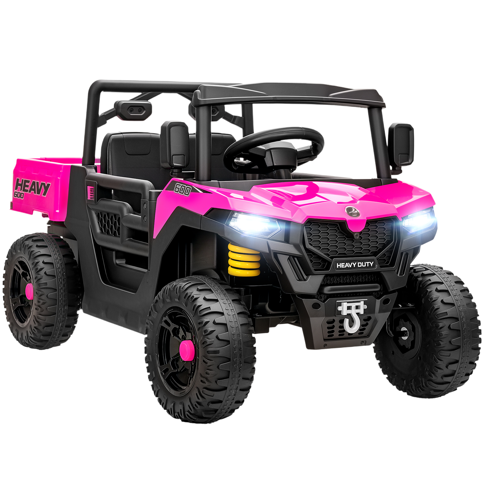 WYNQELLIS 12V Kids Electric Car with Electric Dumb Bed, Wheel Suspension - Pink - Life Essentials