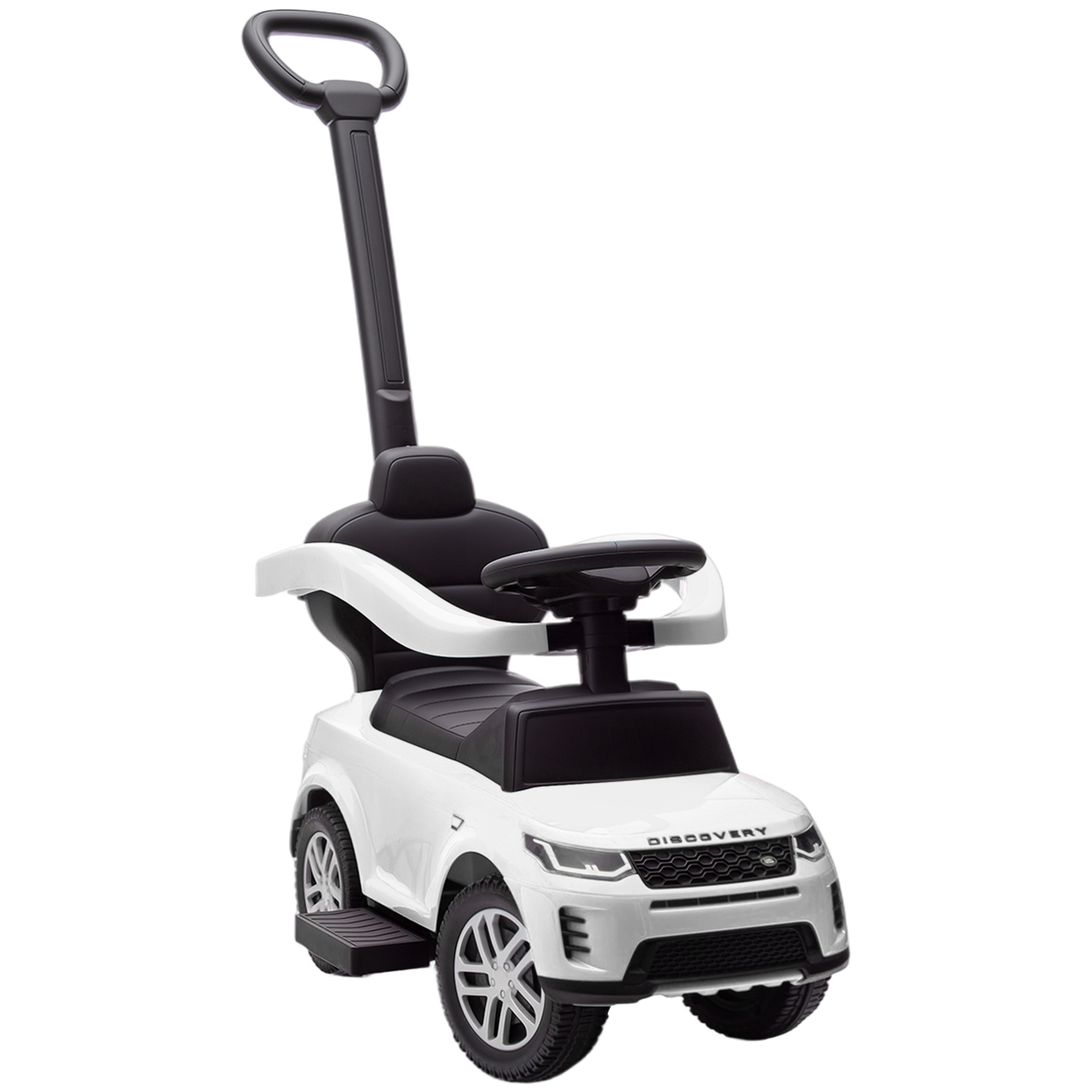 VARNIX Baby Push Car Land Rover Discovery with Push Handle - White - Life Essentials