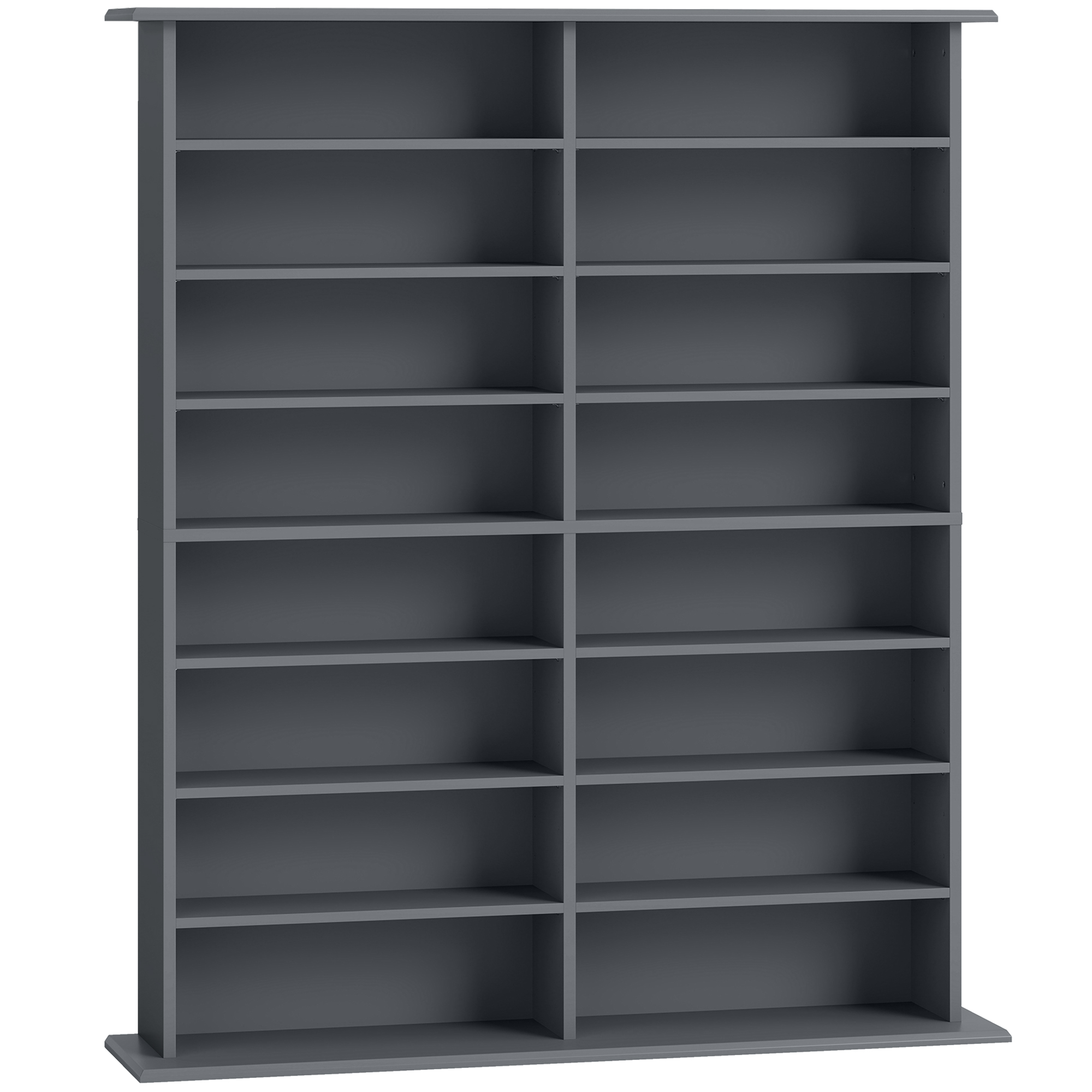 VEXLEYON 16-Compartment DVD Shelf - Grey - Life Essentials