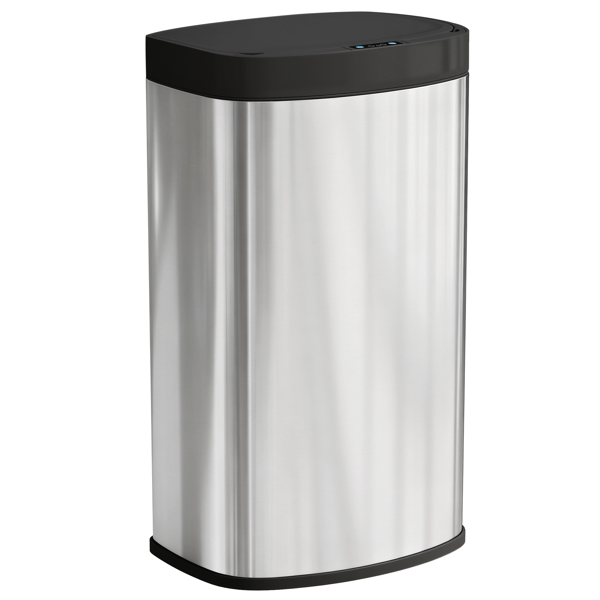 MERQUILL 55L Sensor Rubbish Bin with Soft Close Lid, Automatic Touchless Sensor and Fingerprint Resistant - Silver - Life Essentials