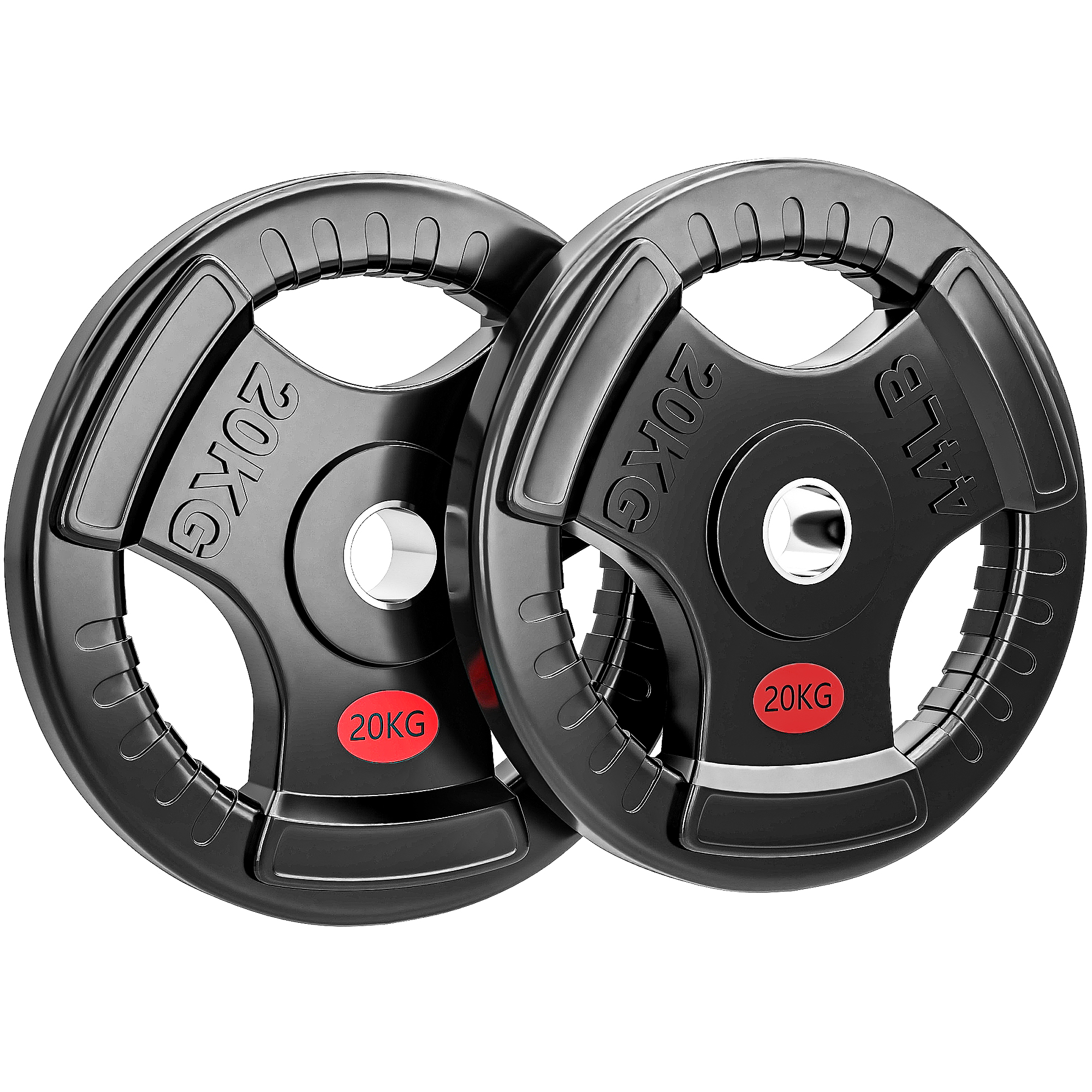THRYVARIS Olympic Weight Plate for Weightlifting and Strength Training Home Gym - Black - Life Essentials