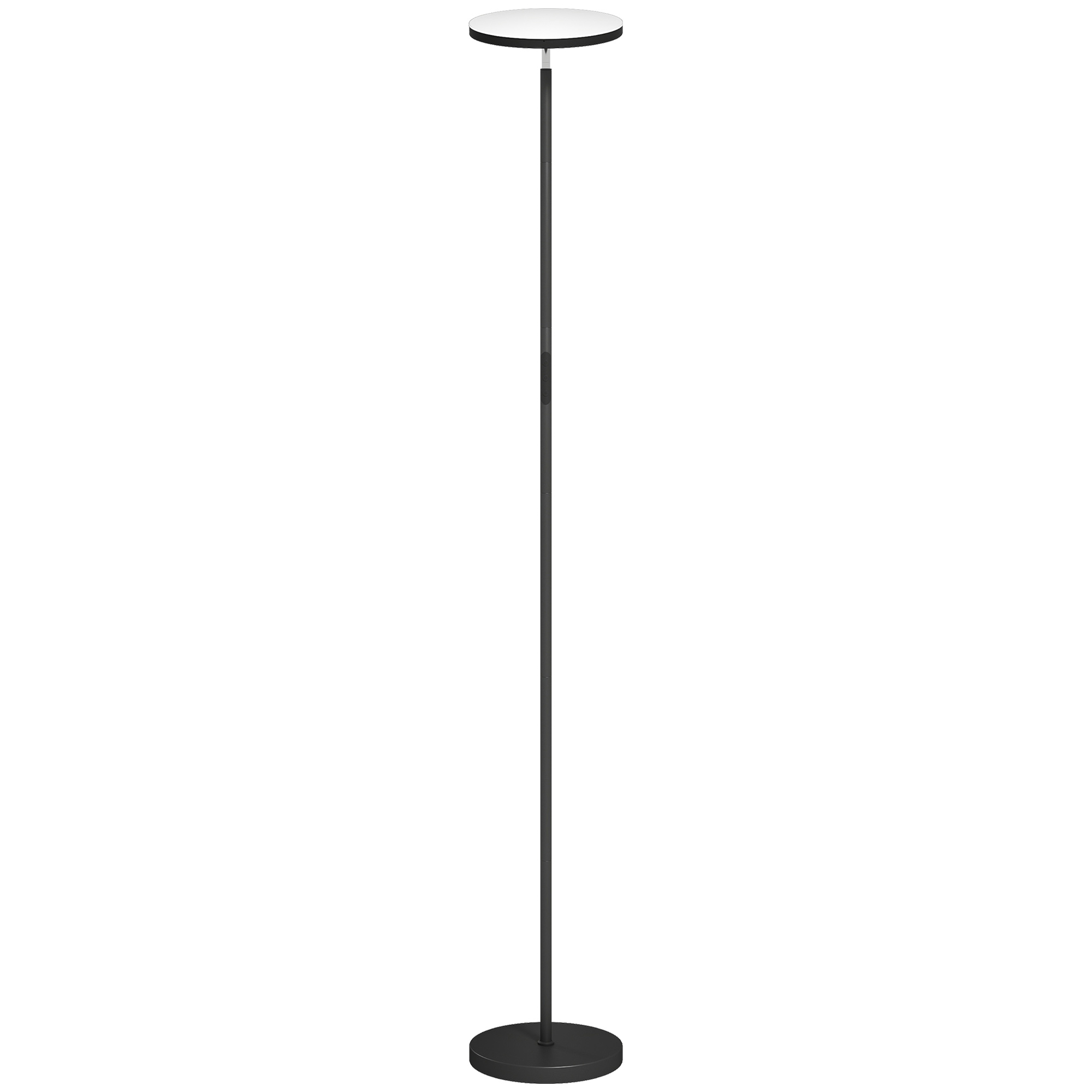 SYLVARRA Tall Uplighter Floor Lamp with Remote, Touch Control, 350A Rotatable Head 2700K-6000K Colour Temperatures - Black - Life Essentials