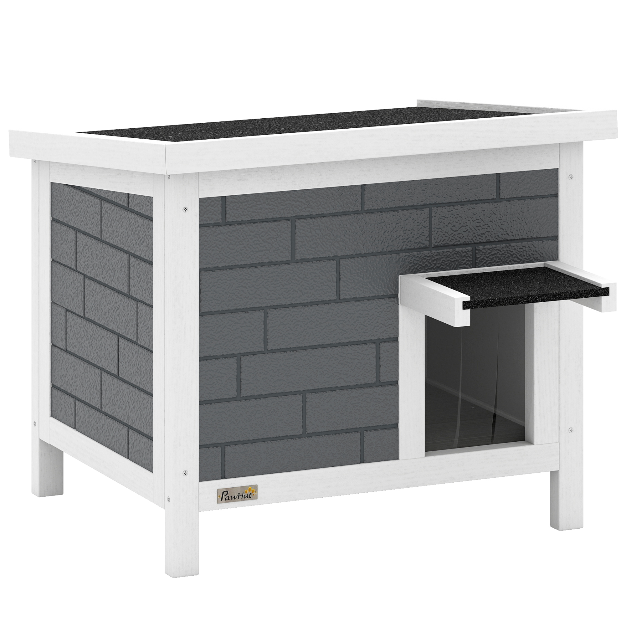 ARVANNIS Outdoor Cat House Insulated with Openable Roof - Grey - Life Essentials