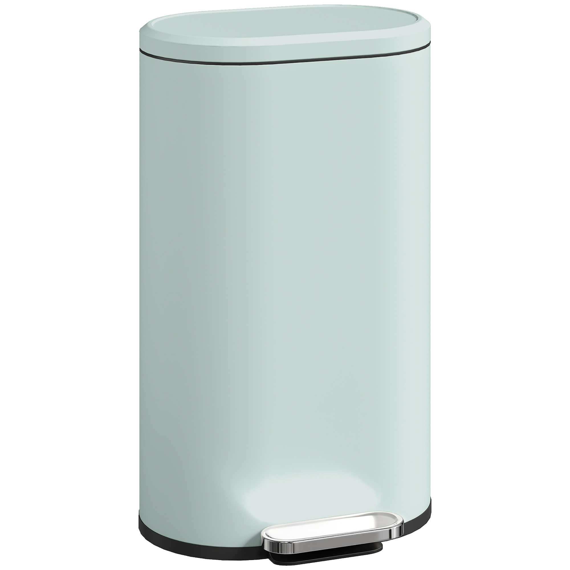 SAVRIA 30L Modern Curved Rubbish Bin - Green - Life Essentials