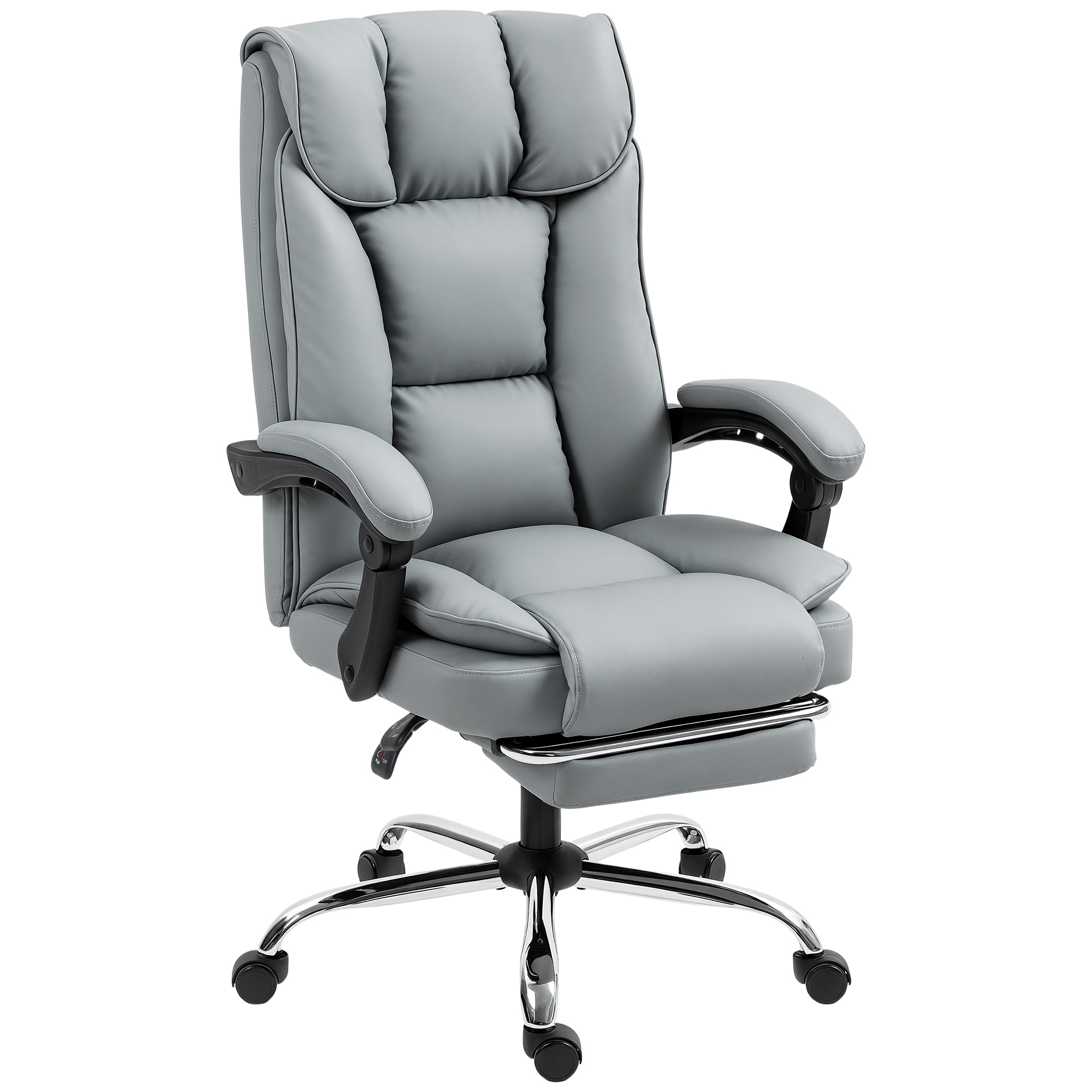 VERWOODEN Faux Leather Swivel Office Chair - Black - Life Essentials