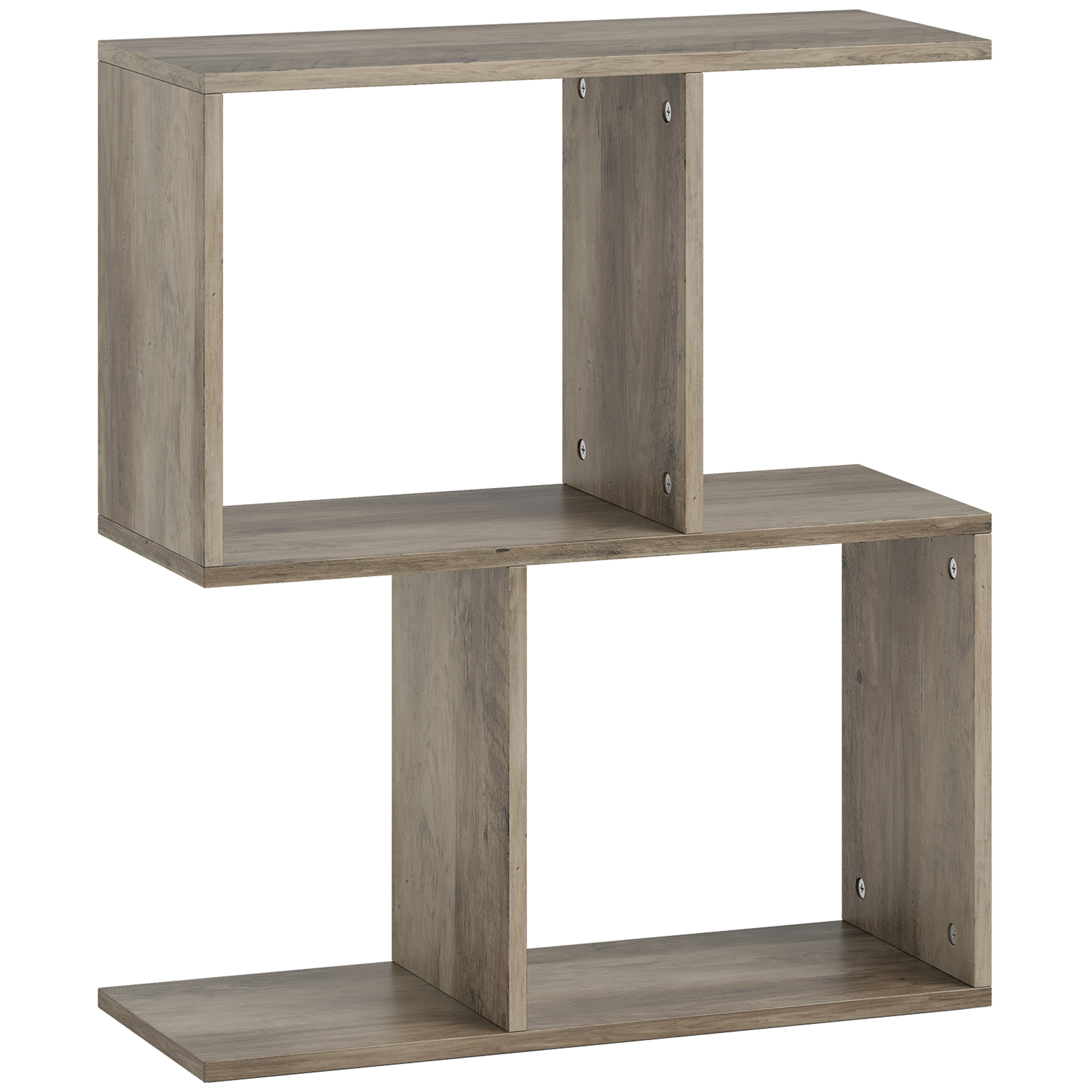WYRLANTH 3-Tier Narrow Side Table with Storage Shelves and S-Shaped - Grey - Life Essentials