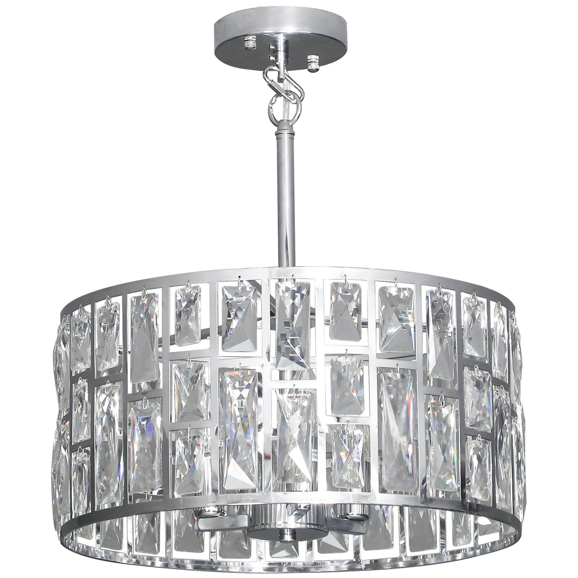 ALTHERIS 72 Glass Crystallite Chandelier - Silver - Life Essentials