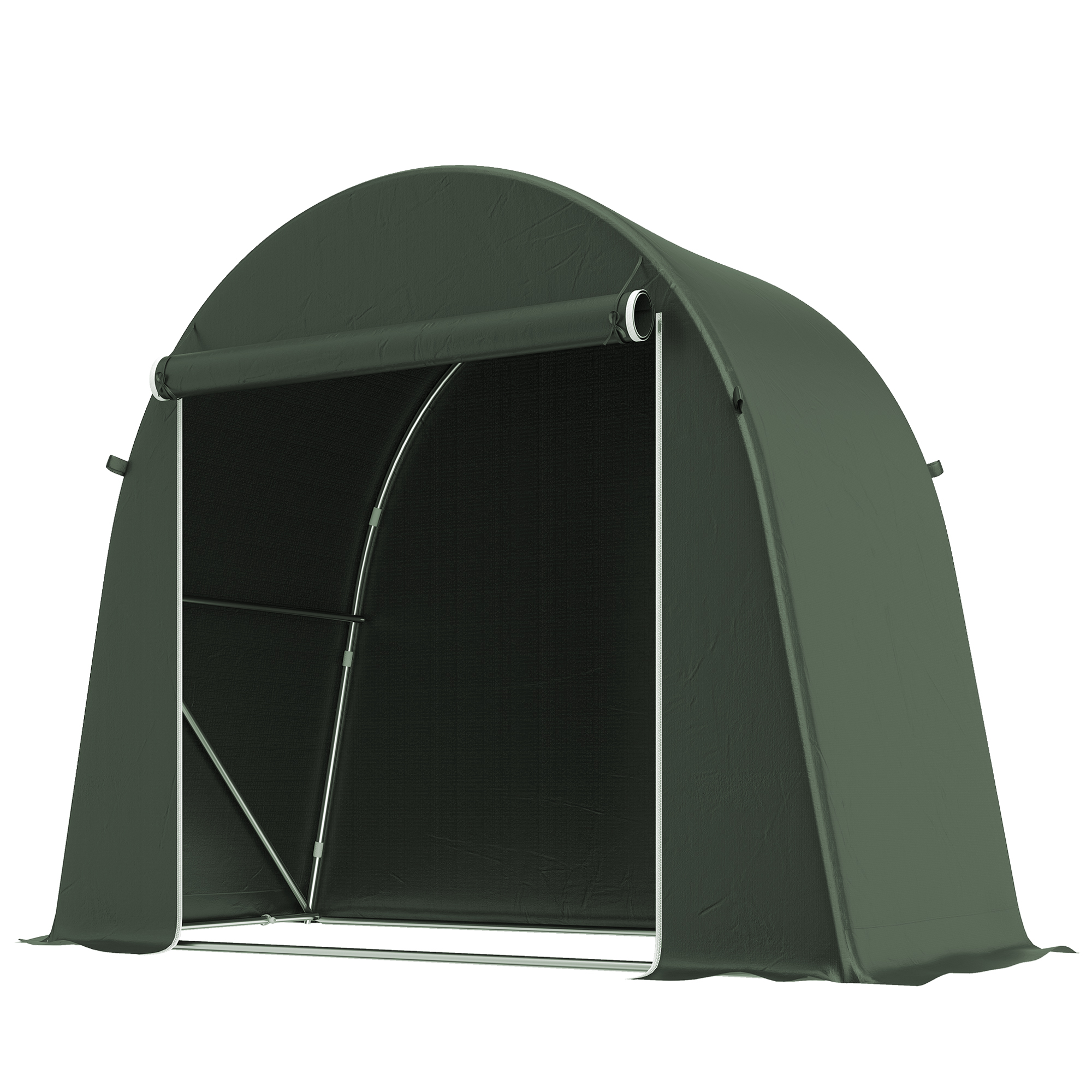 QUORNDALE Garden Storage Tent 8 x 4ft Waterproof Bike Shelter - Green - Life Essentials