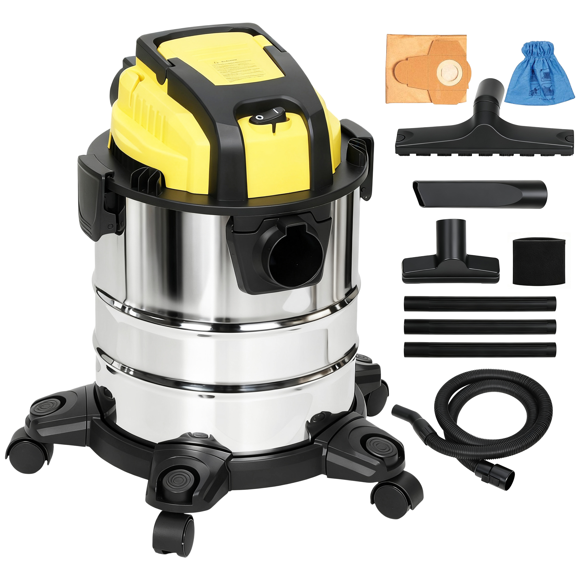 HARCOURT 20L Wet and Dry Vacuum Cleaner 1200W - Silver - Life Essentials