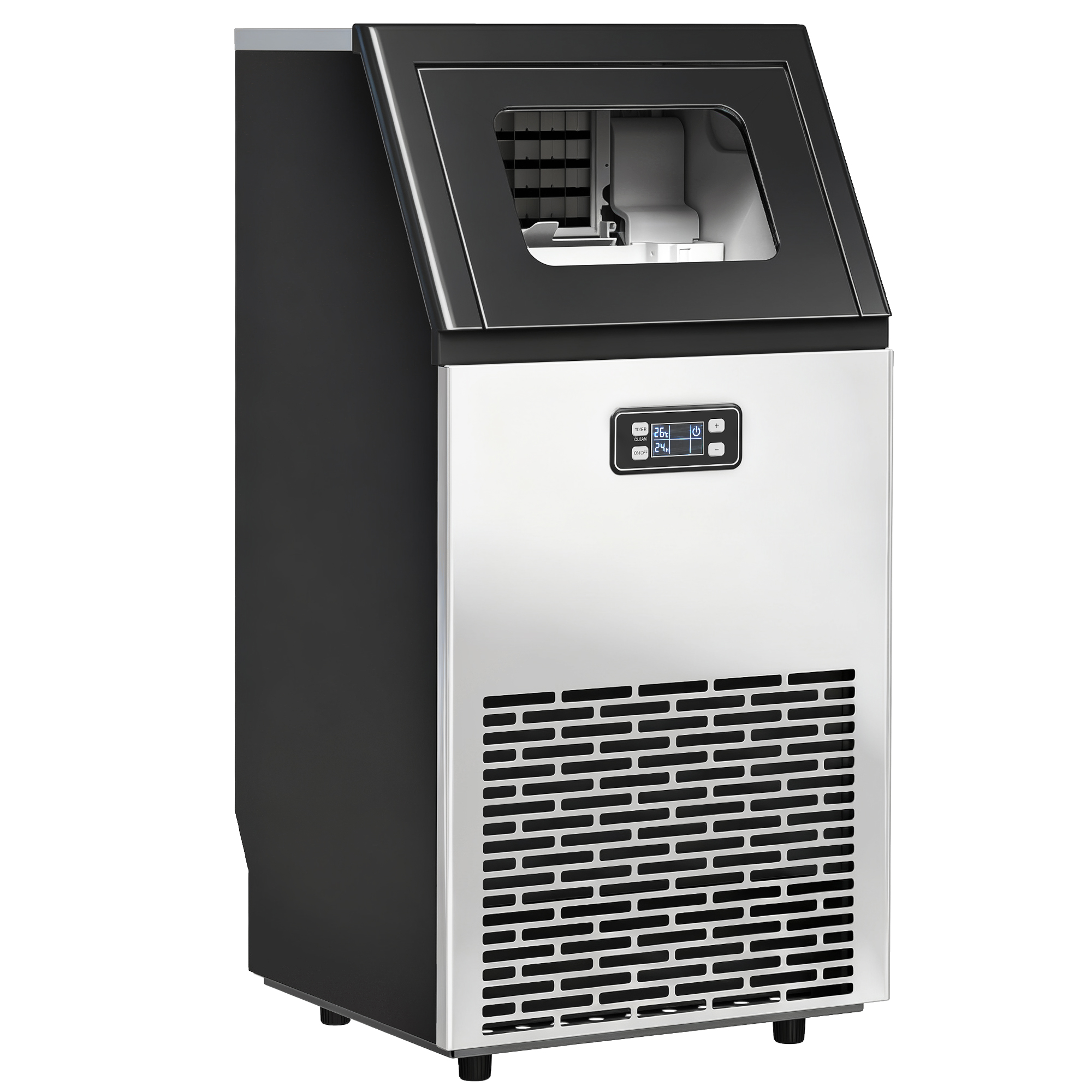 Commercial Ice Maker Machine 45kg per Day - Silver - Life Essentials