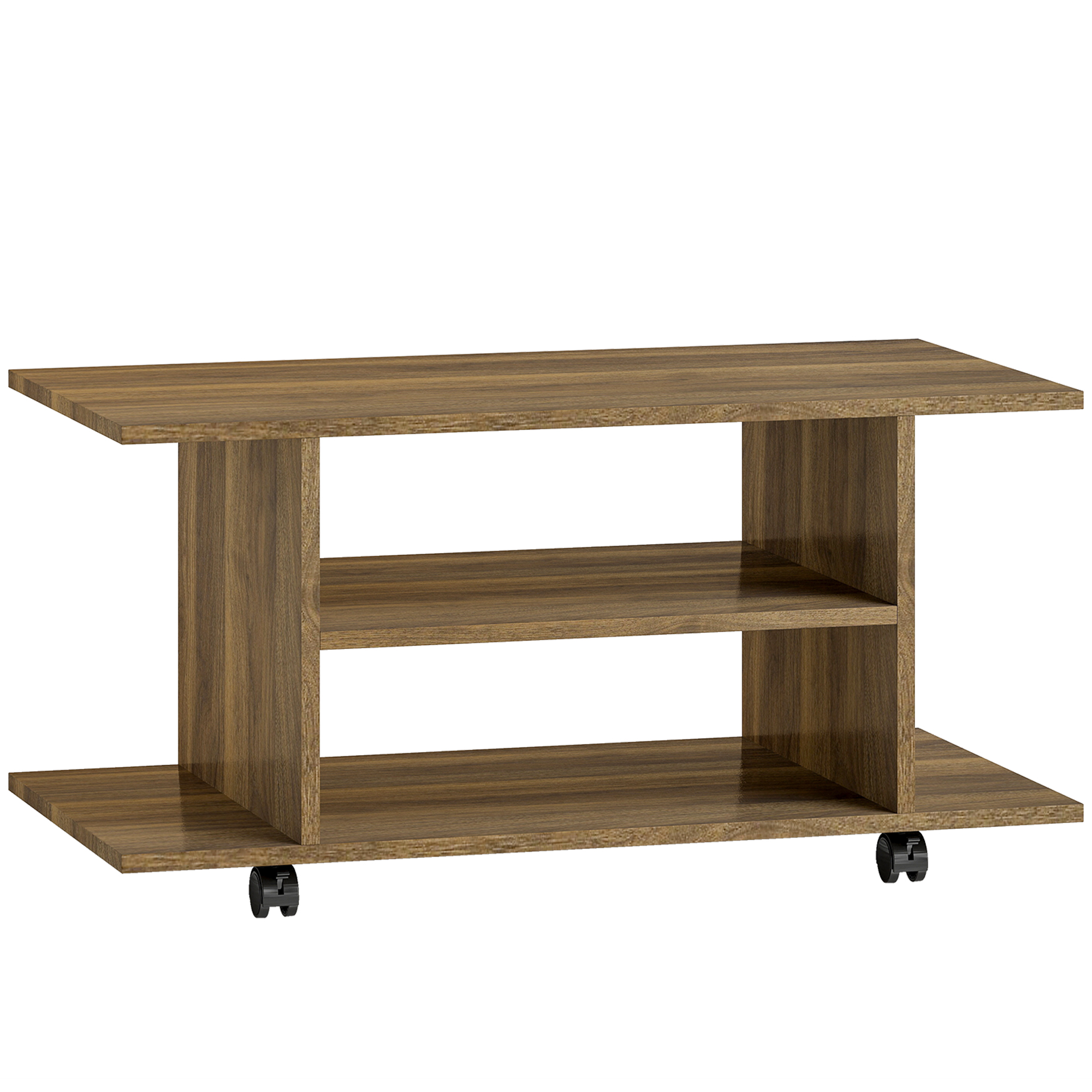 ELDEN Modern TV Cabinet with Storage Shelves - Walnut - Life Essentials