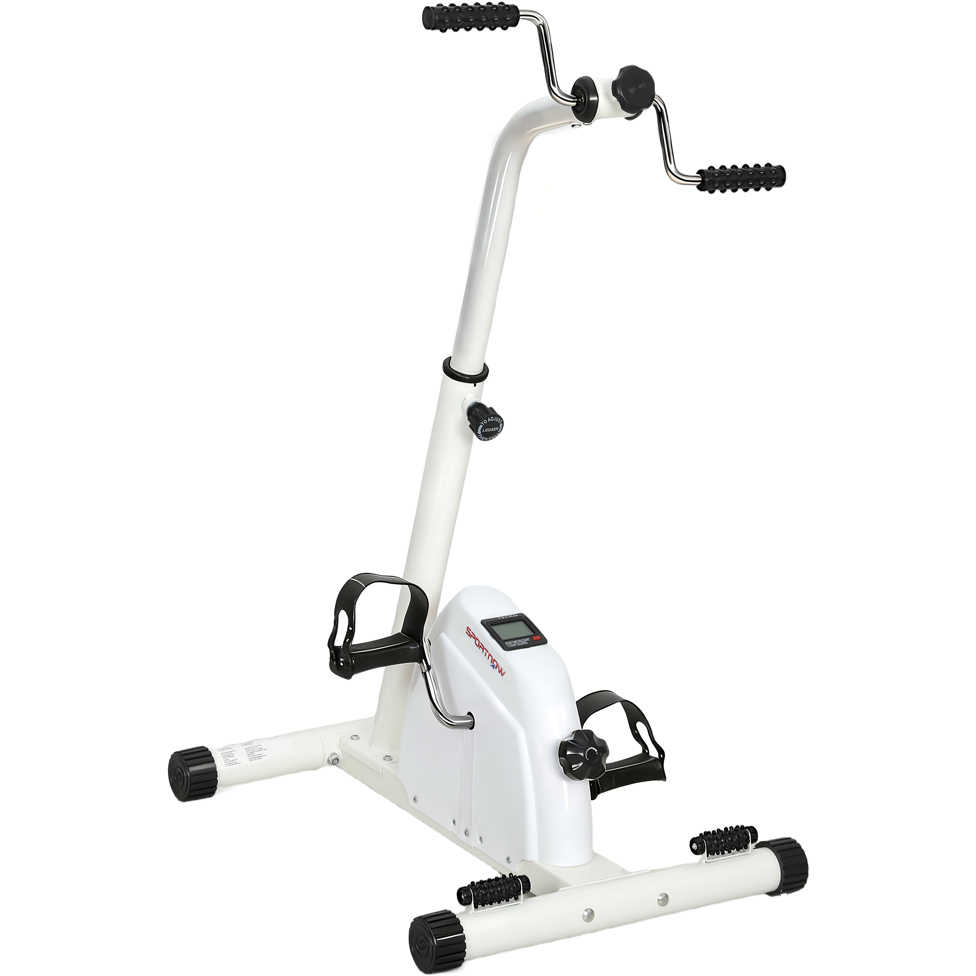 CASTERBY Seated Pedal Exerciser with Massage - White - Life Essentials