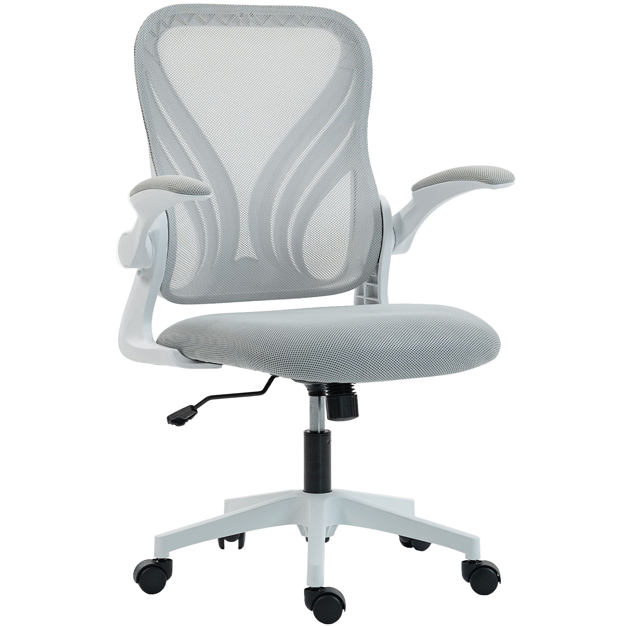 YARDHAM Mesh Office Chair with Foldable Backrest - Light Grey - Life Essentials