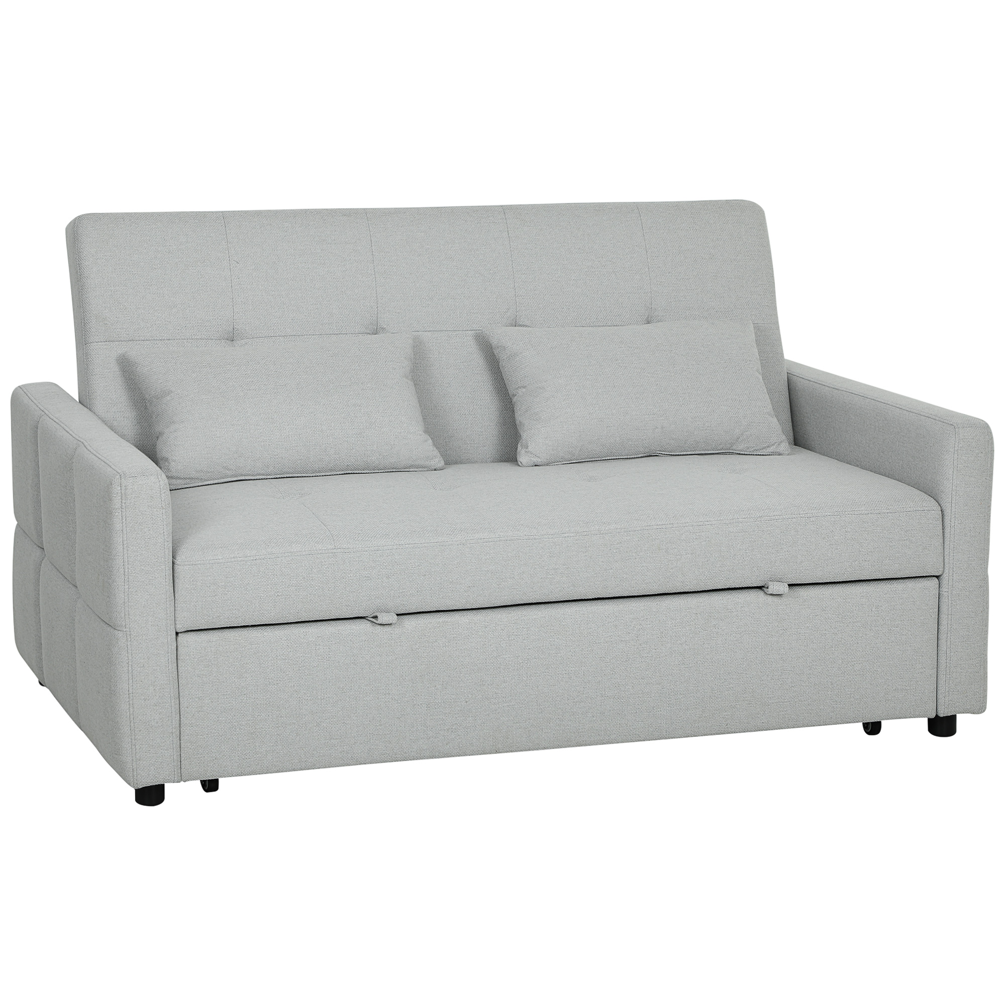 SOUTHLEY 2 Seater Sofa Bed Three Way Convertible - Light Grey - Life Essentials
