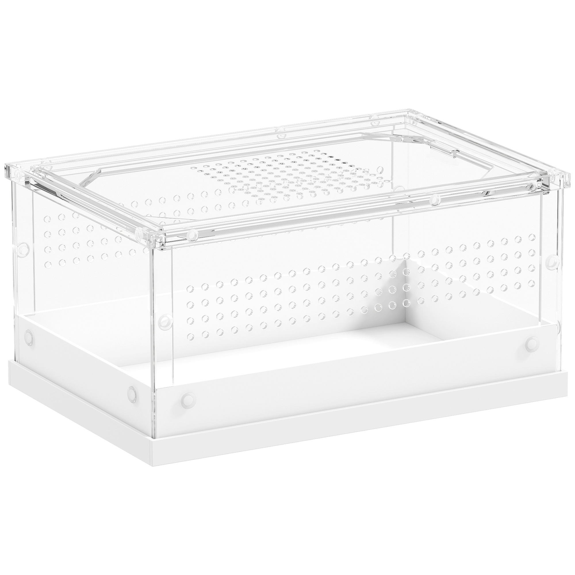 HEMSLEY Acrylic Reptile Terrarium with Sliding Door 30cm - Clear - Life Essentials
