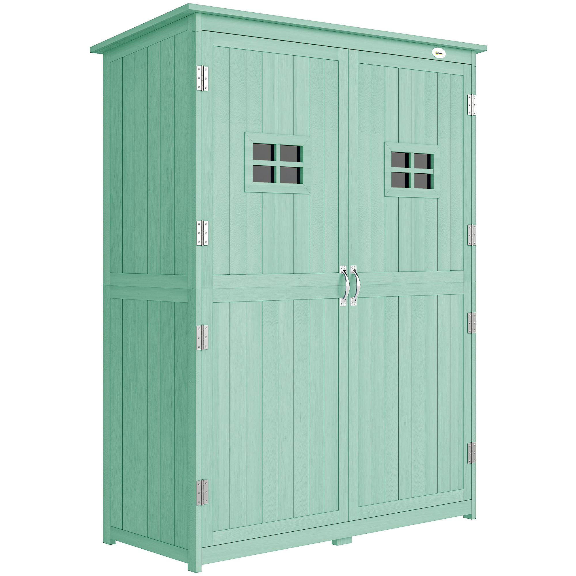 NOCTIA Wooden Wooden Garden Shed - Green - Life Essentials