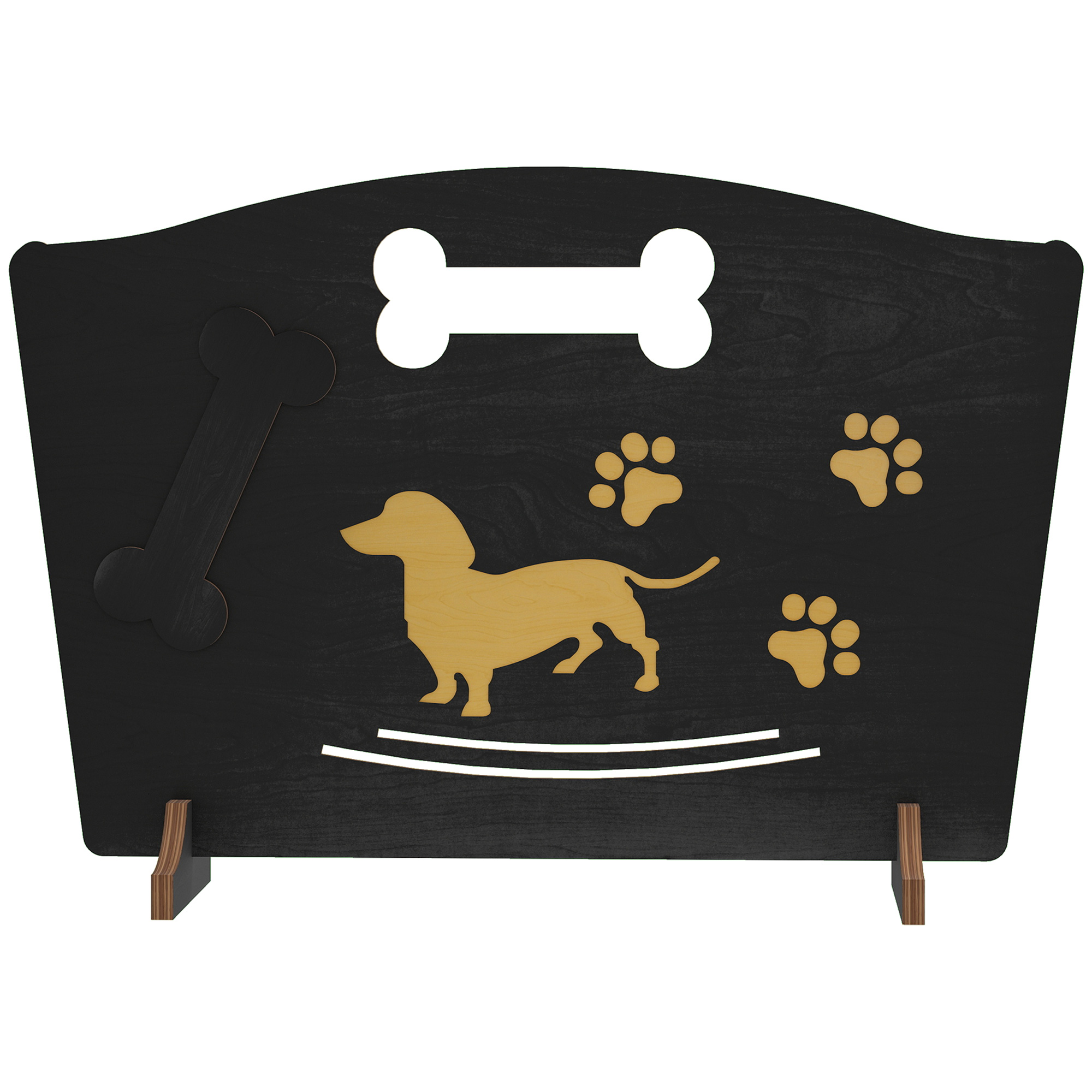 MARURE Wooden Wooden Dog Gate - Black - Life Essentials