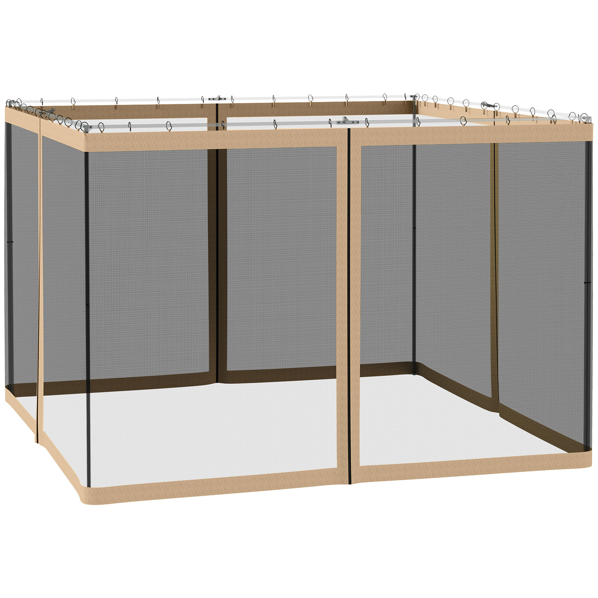 ELVORE Nylon Gazebo Sidewall Netting - Beige - Life Essentials