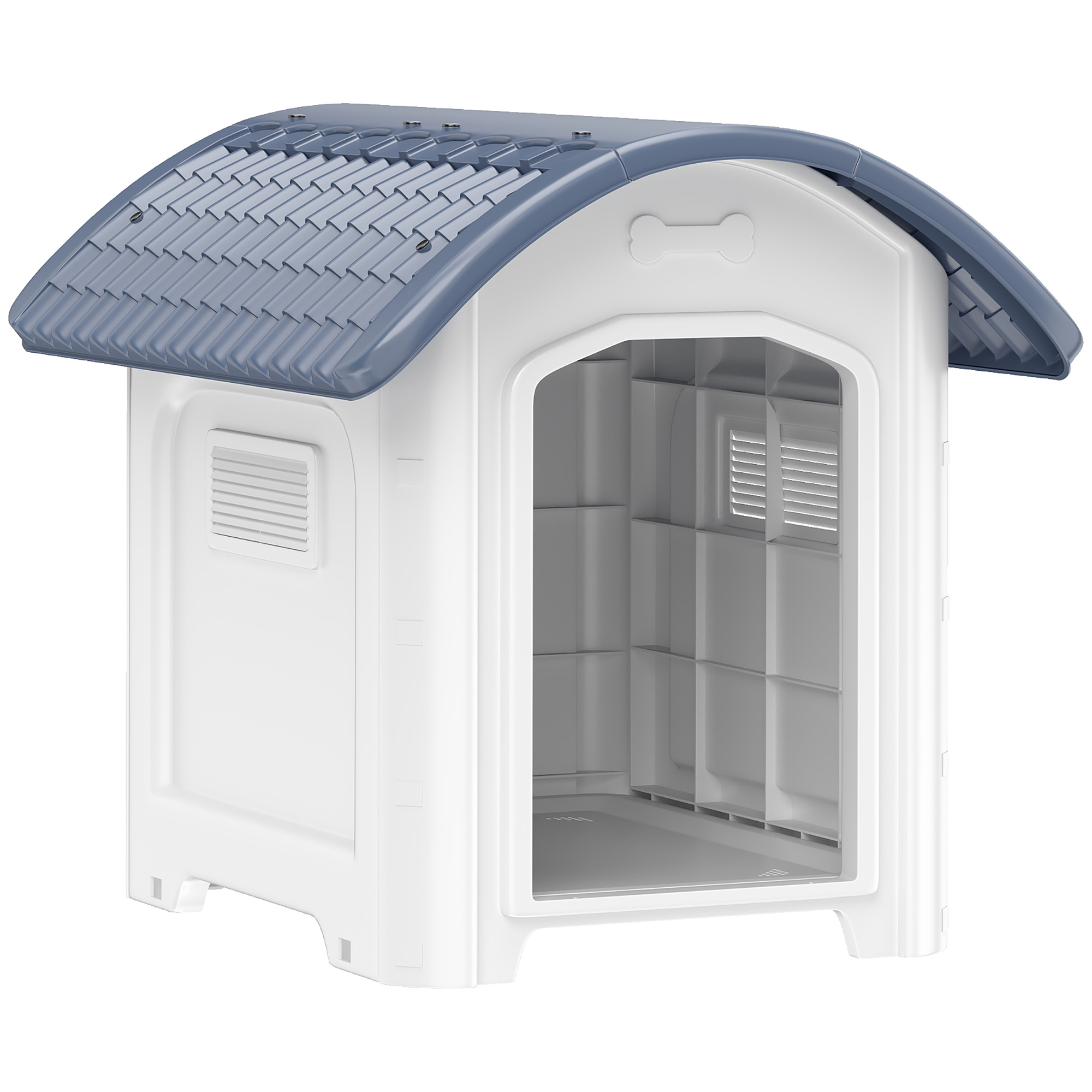 MARIA PP Plastic Dog Kennel - Dark Grey - Life Essentials