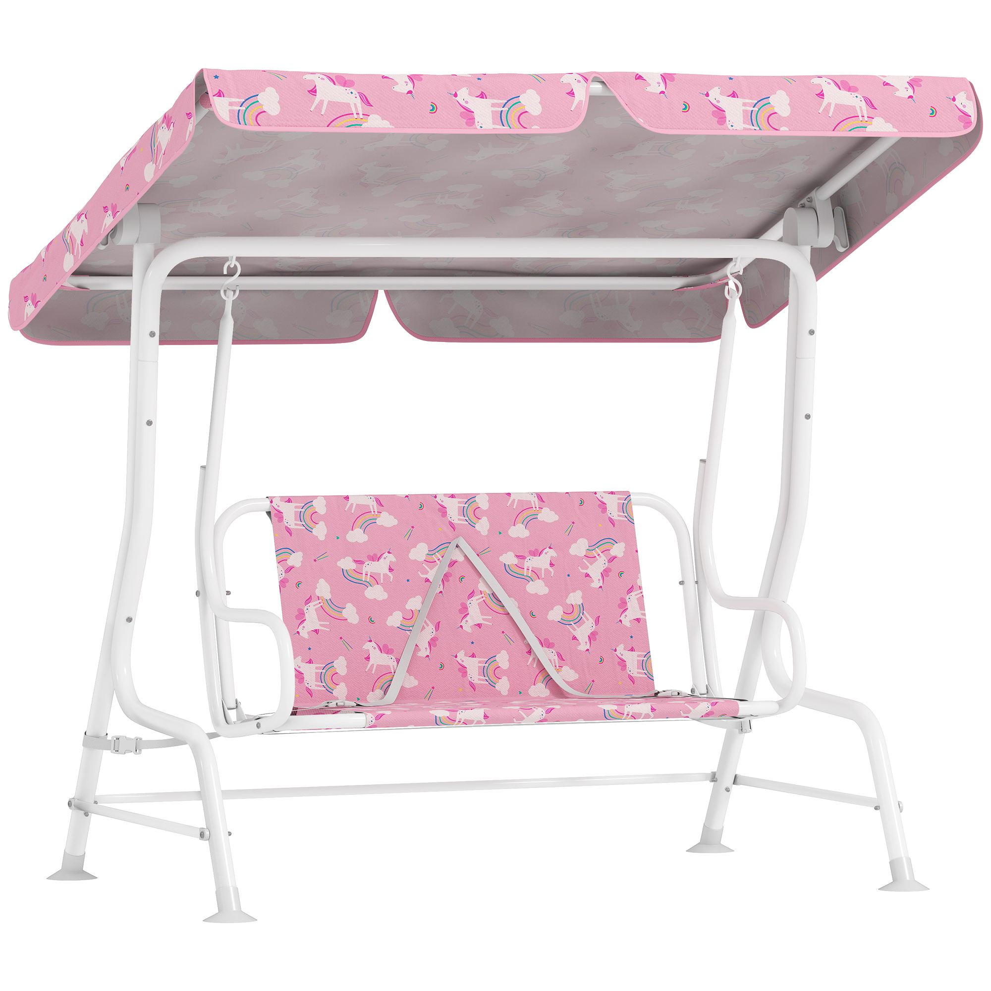 AURARA Fabric Kids Porch Swing - Pink - Life Essentials