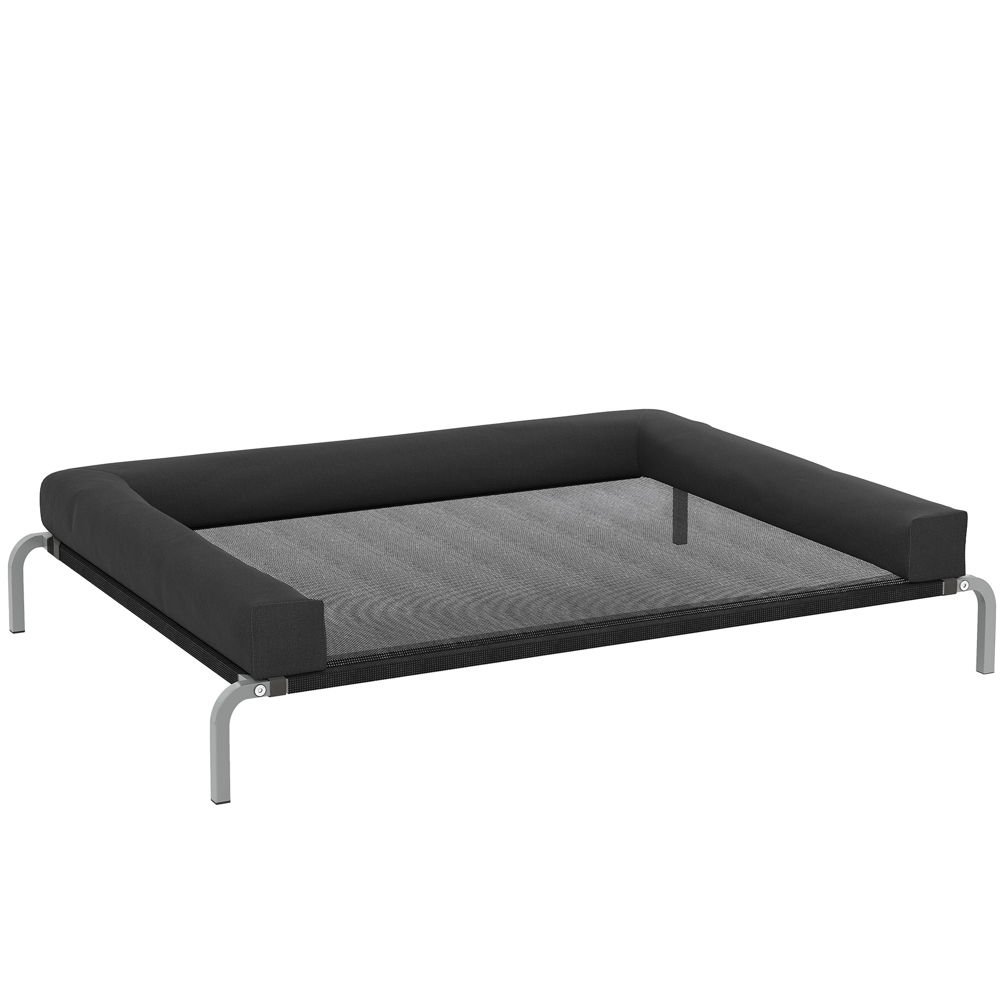 MARORA Fabric Elevated Dog Bed - Black - Life Essentials