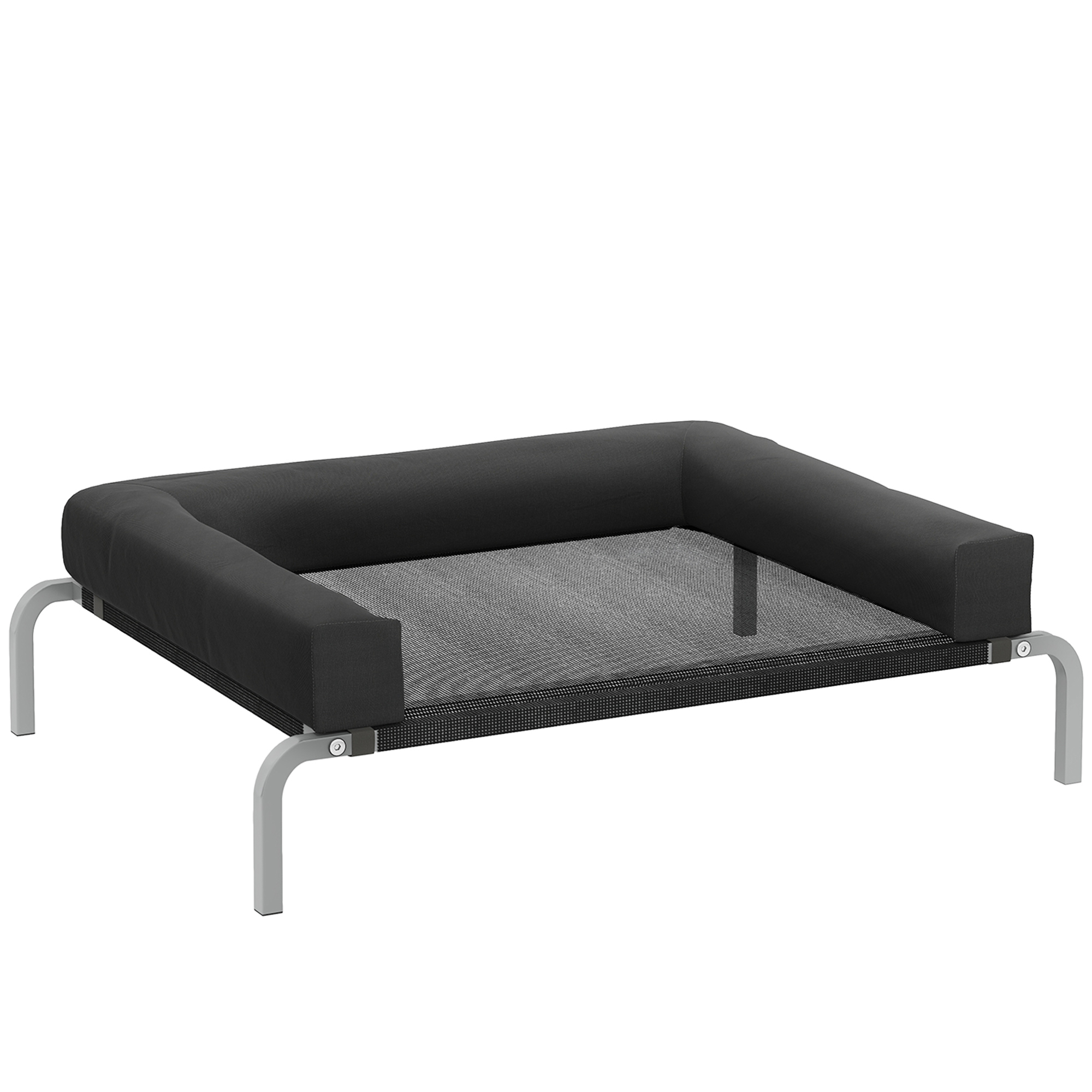 MARION Fabric Elevated Dog Bed - Black - Life Essentials