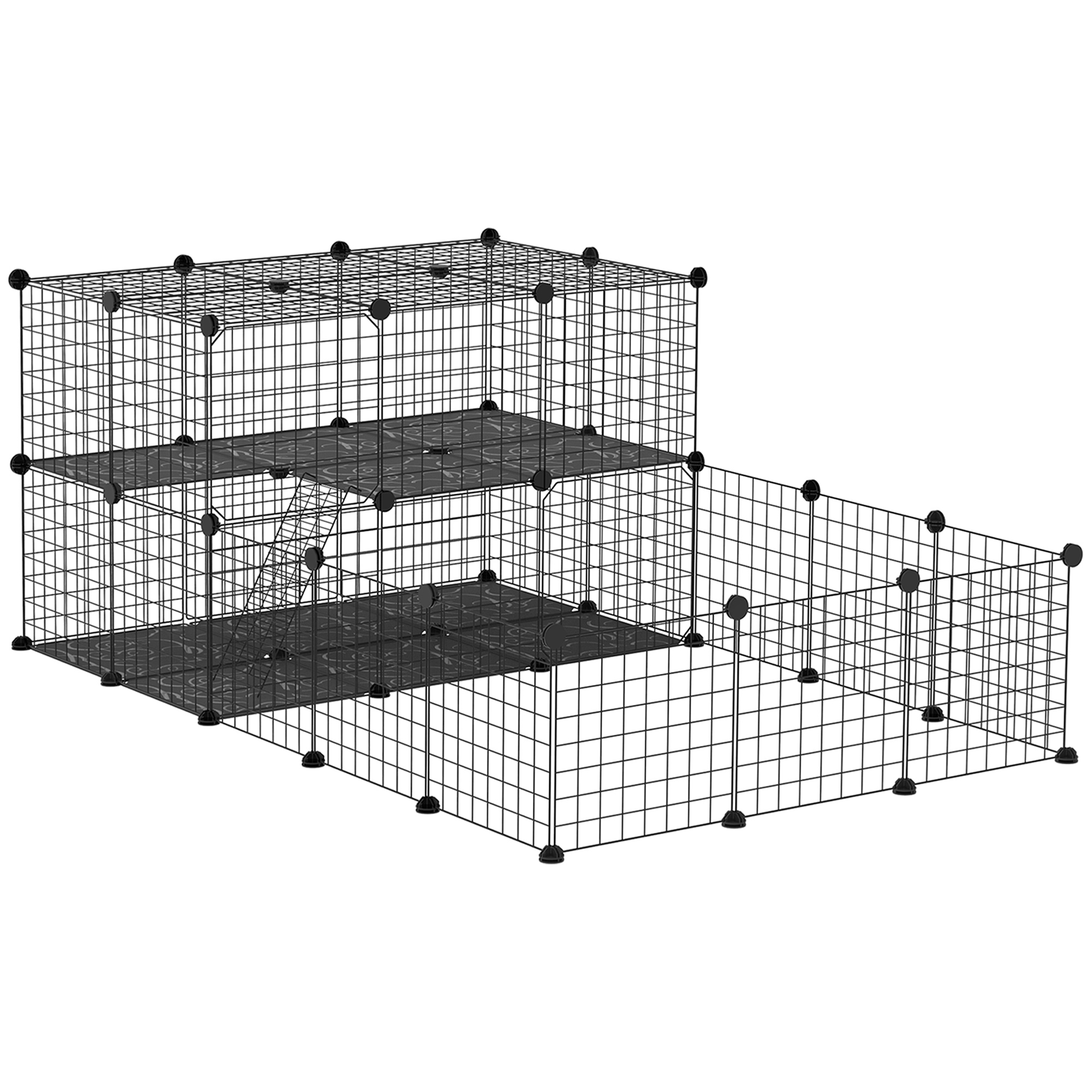 GRAELI Steel Small Animal Playpen - Black - Life Essentials