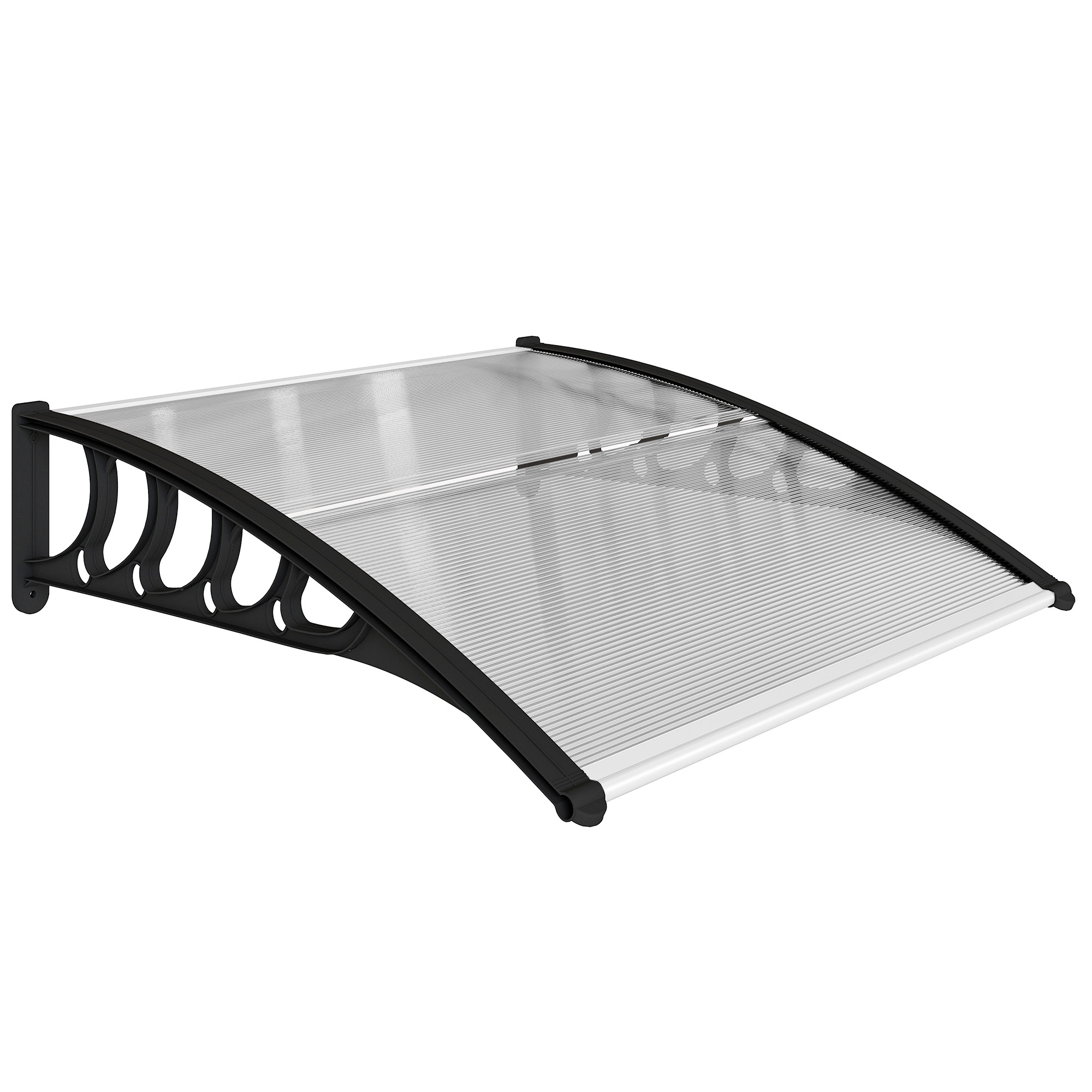 NOIELI Aluminium Door Canopy Awning - Clear - Life Essentials