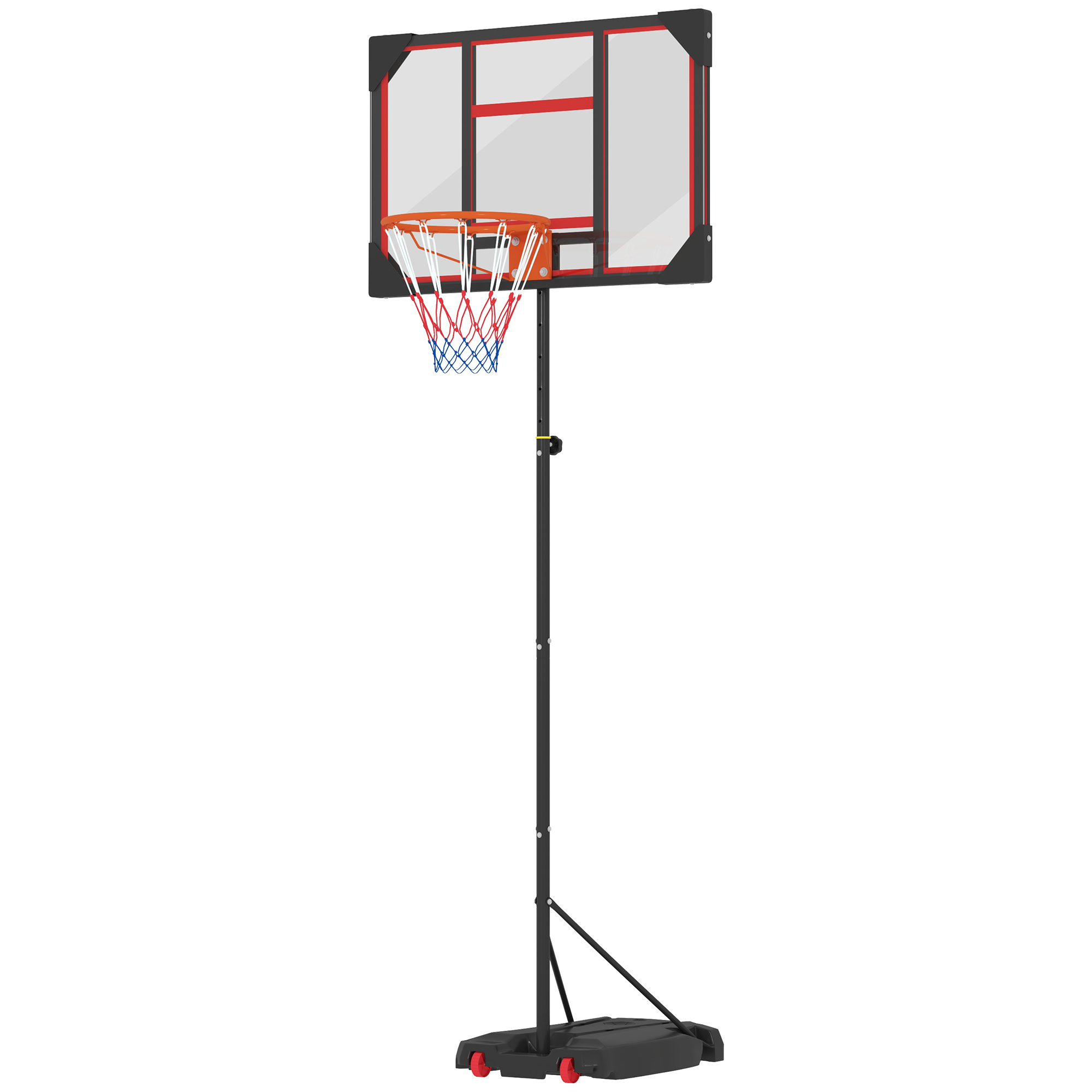 AURORA PE Adjustable Basketball Hoop - Red - Life Essentials