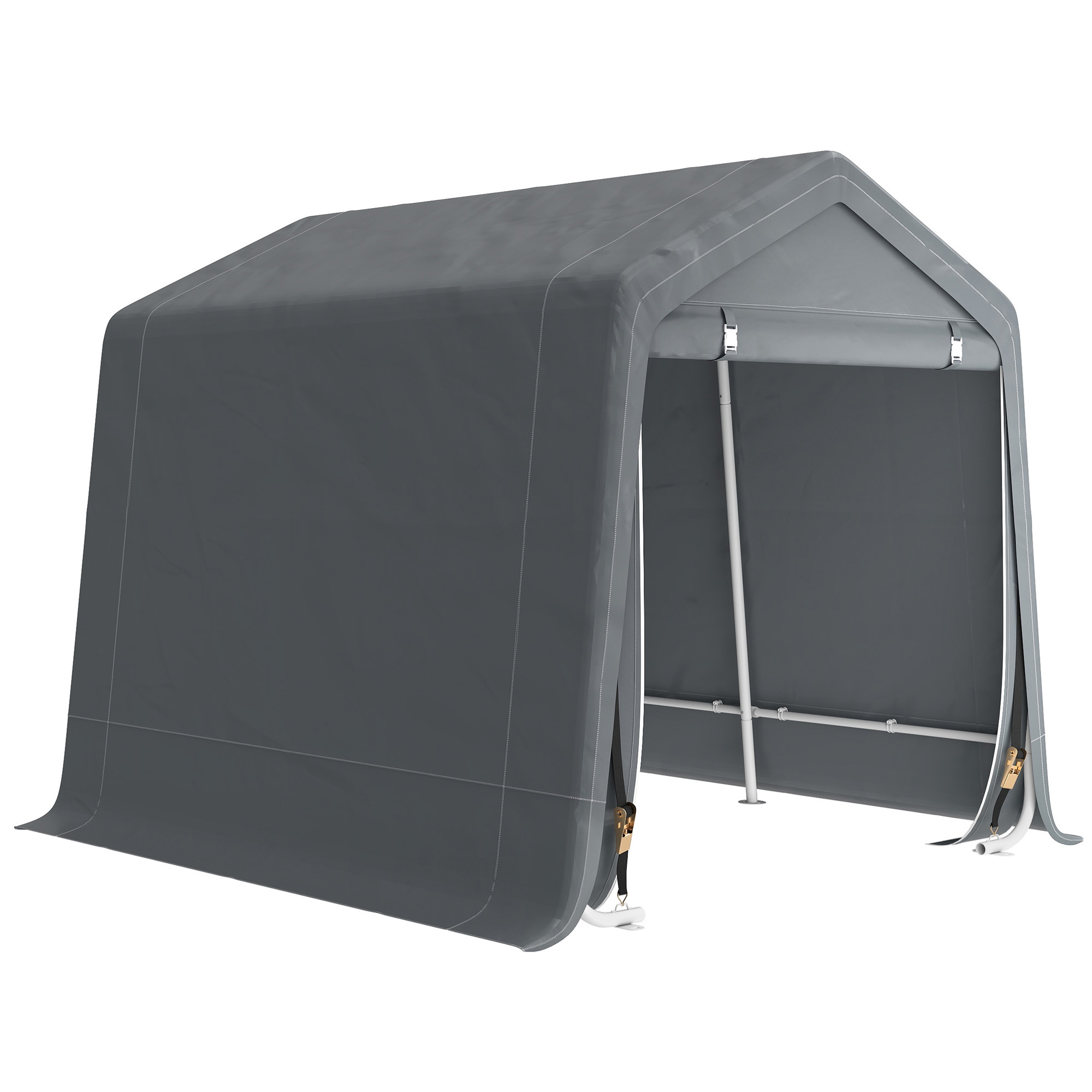 CARURE Metal Garden Storage Tent - Dark Grey - Life Essentials