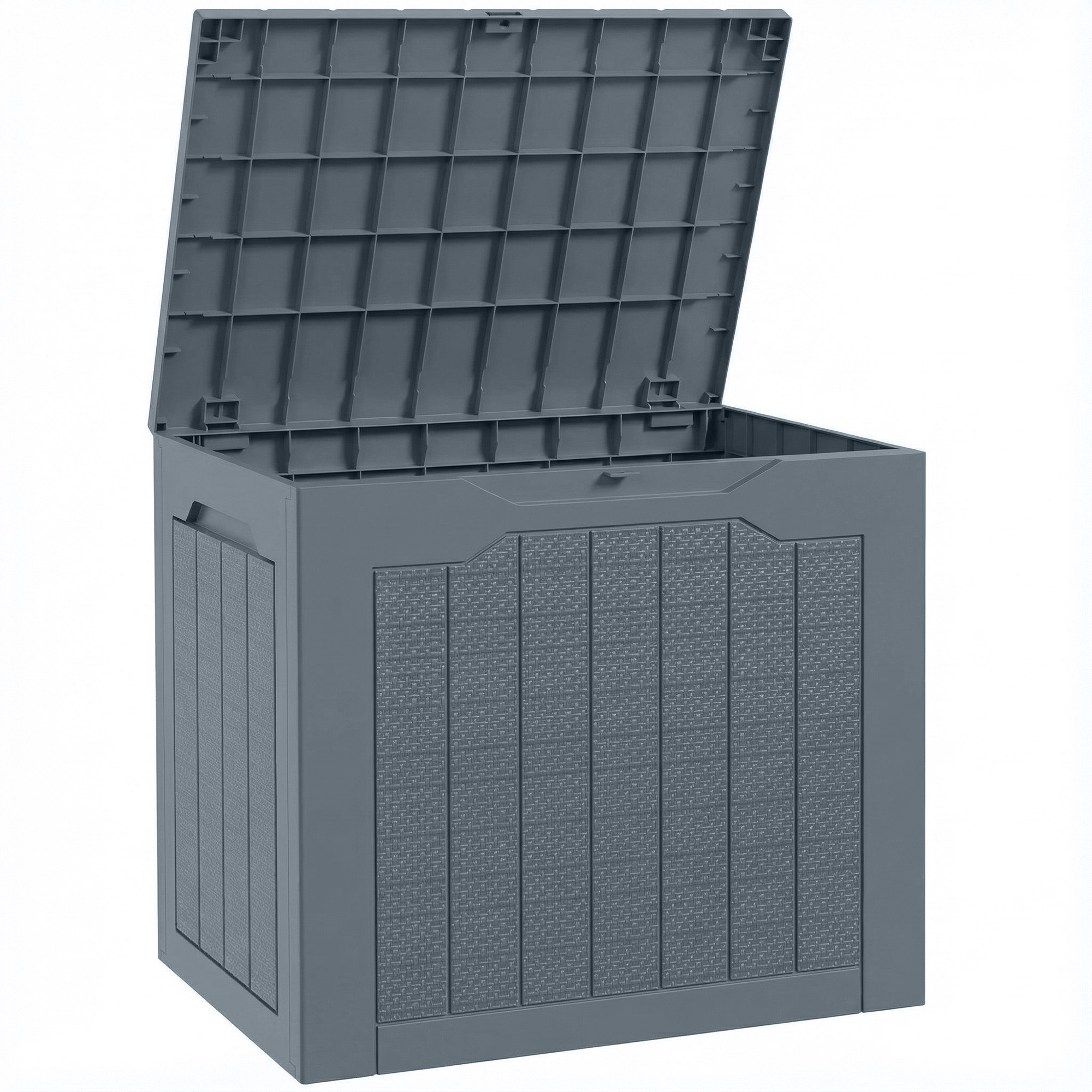 SERIVO Plastic Plastic Garden Storage Box - Light Grey - Life Essentials