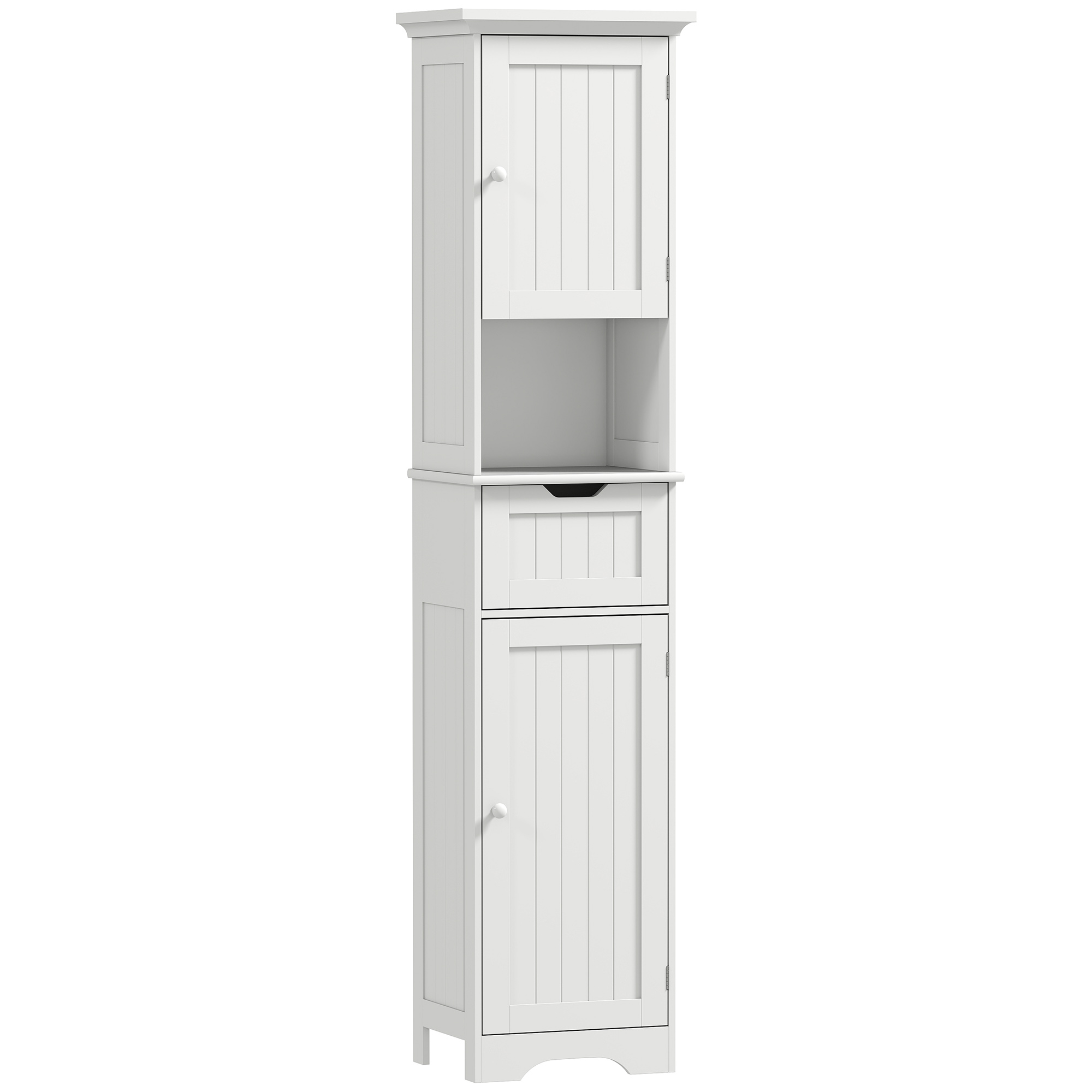 VELORE Wooden Bathroom Storage Cabinet - White - Life Essentials