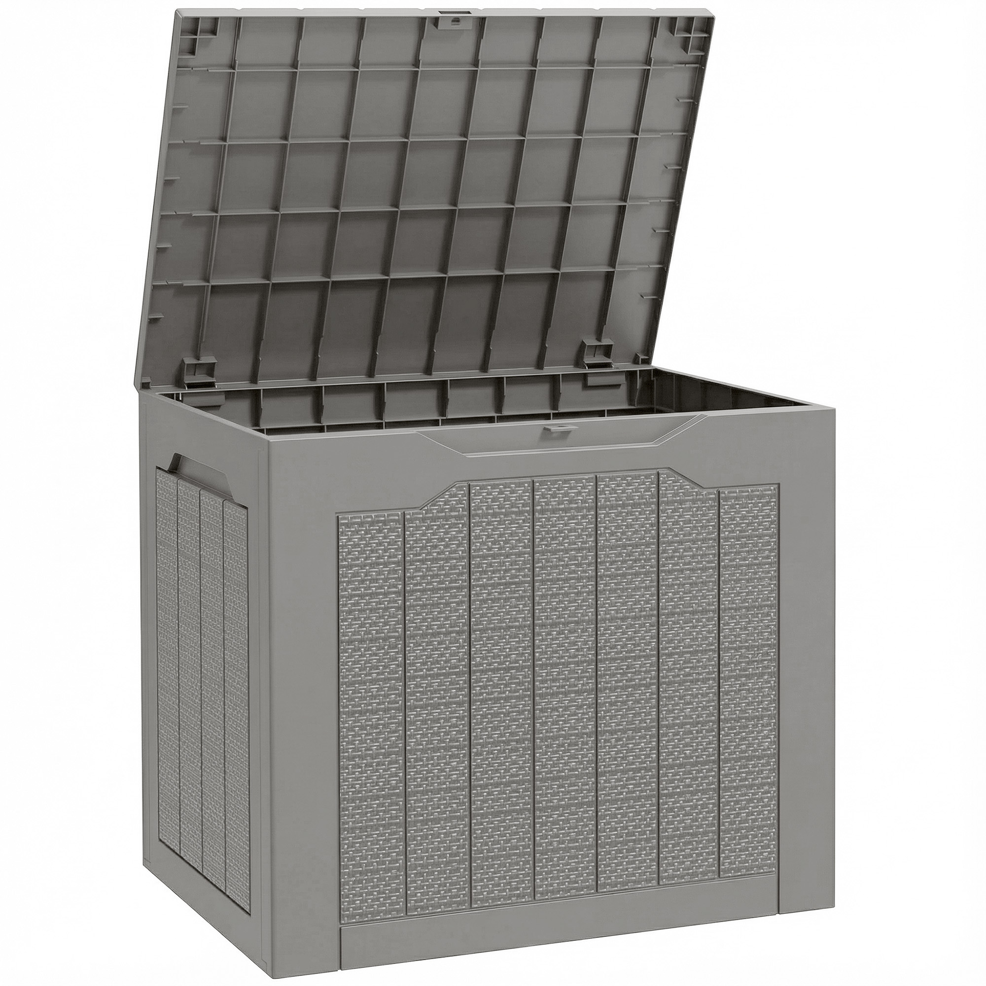 SERIVO Plastic Plastic Garden Storage Box - Khaki - Life Essentials