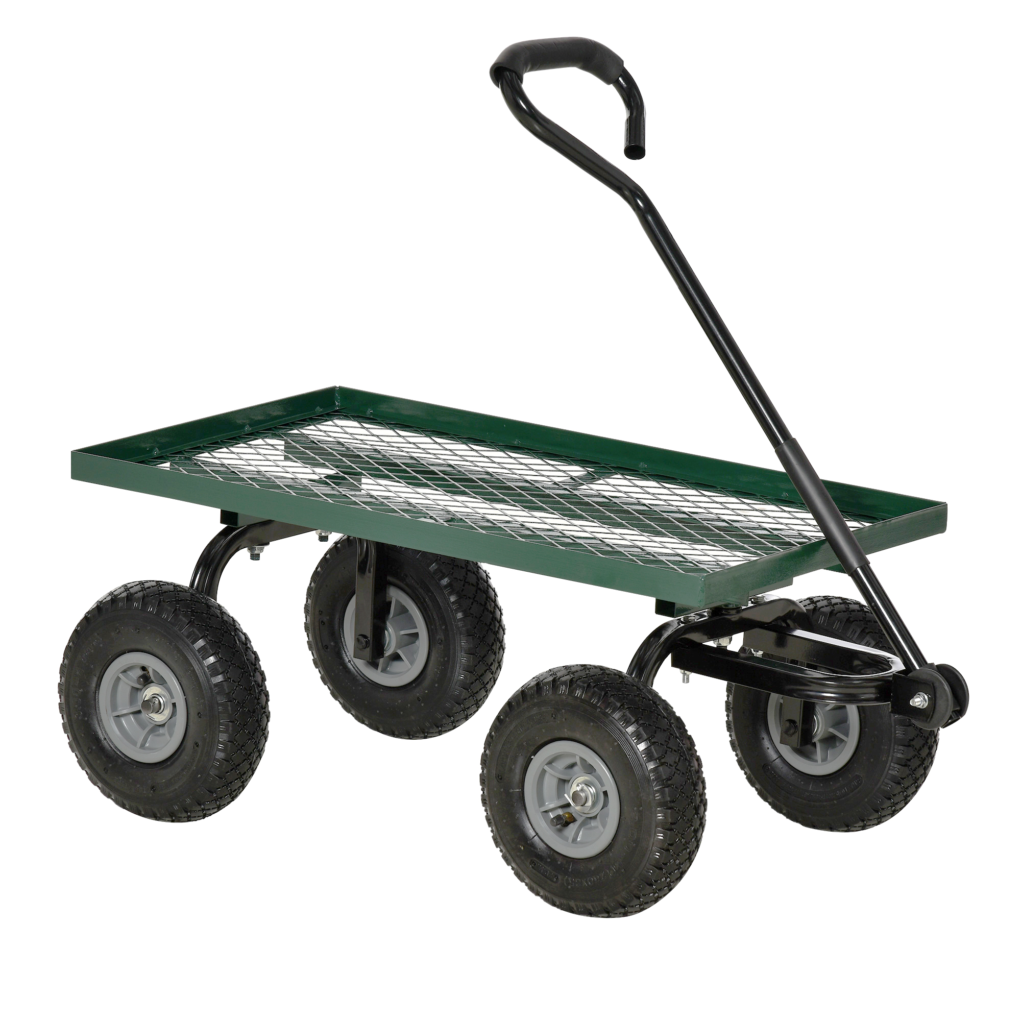NOIURE Metal Garden Trolley Cart - Green - Life Essentials