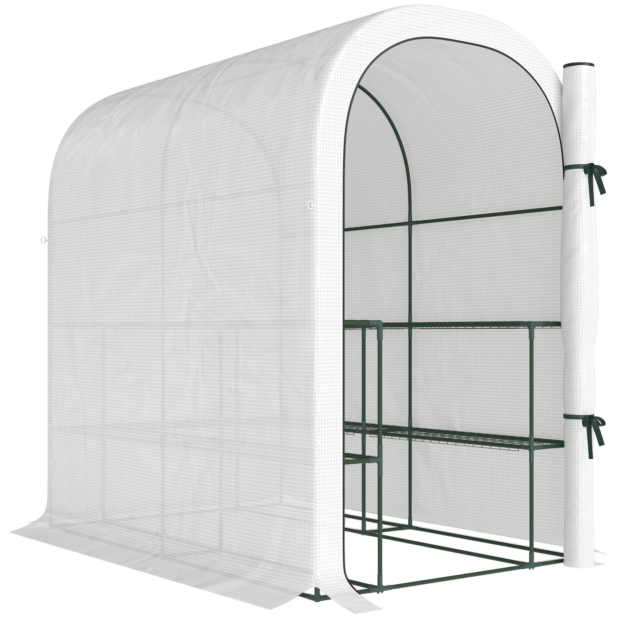 RIVARI PE Walk-In Greenhouse - White - Life Essentials