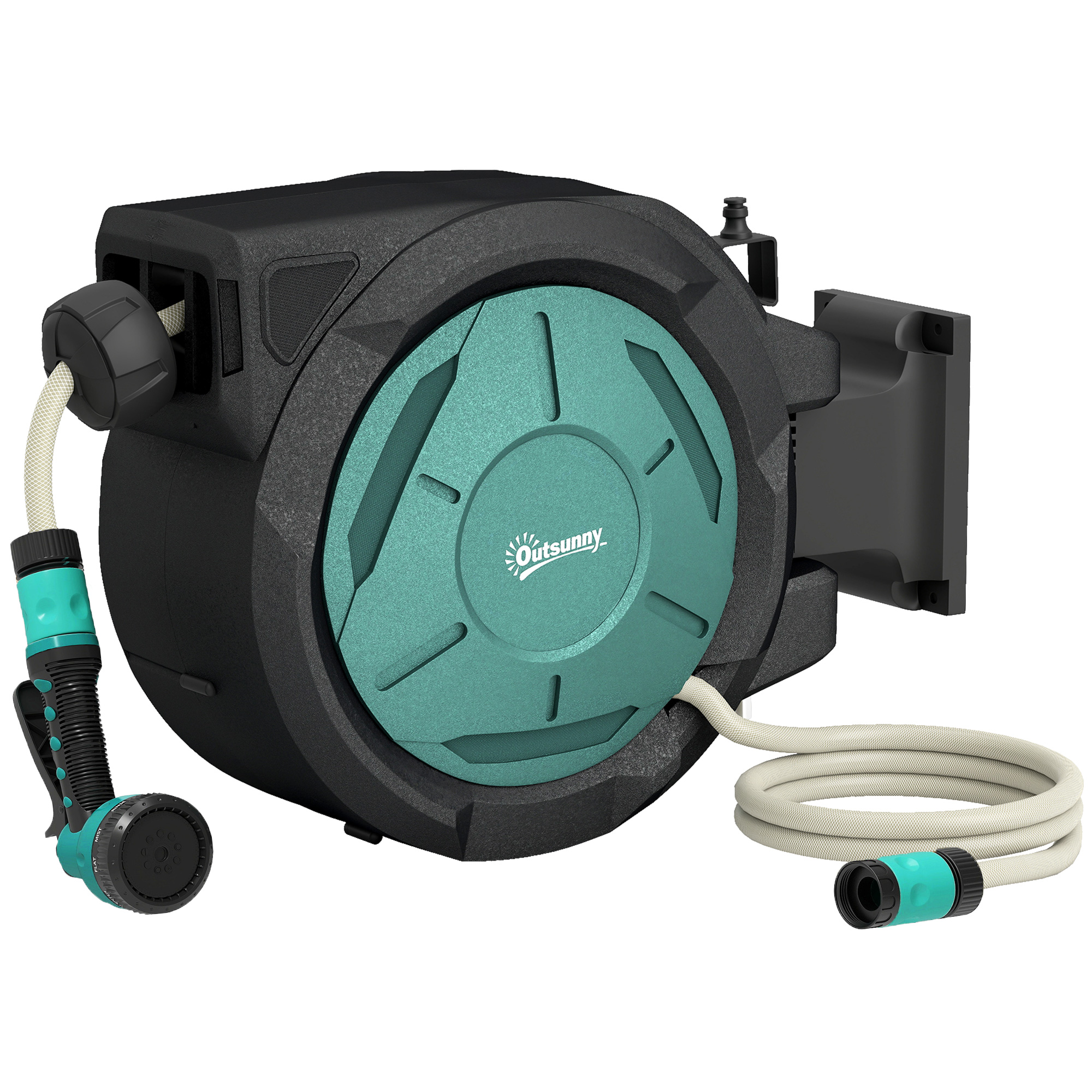 RIVARA PP Retractable Hose Reel - Black - Life Essentials