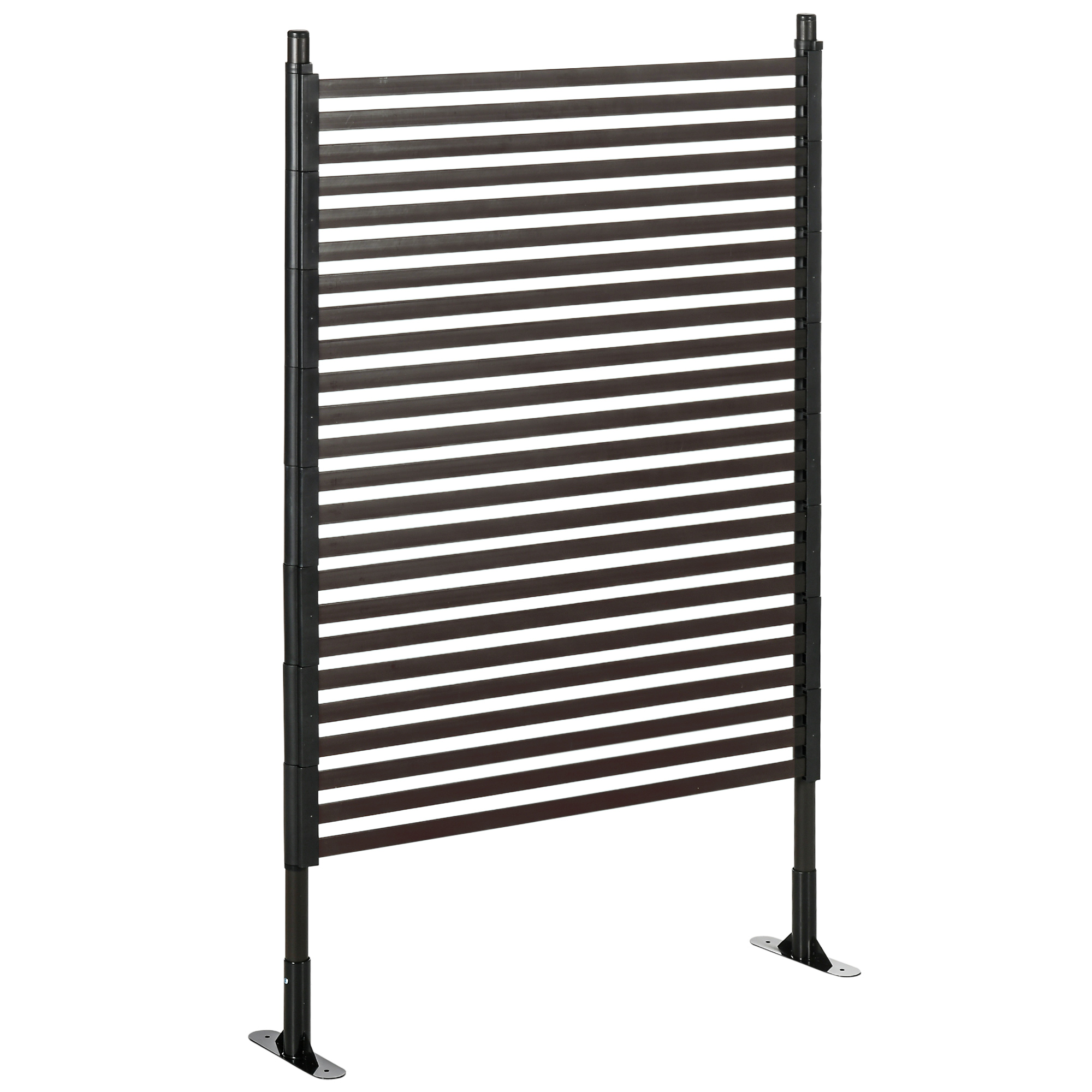 BELELI Steel Garden Fence Panel - Brown - Life Essentials