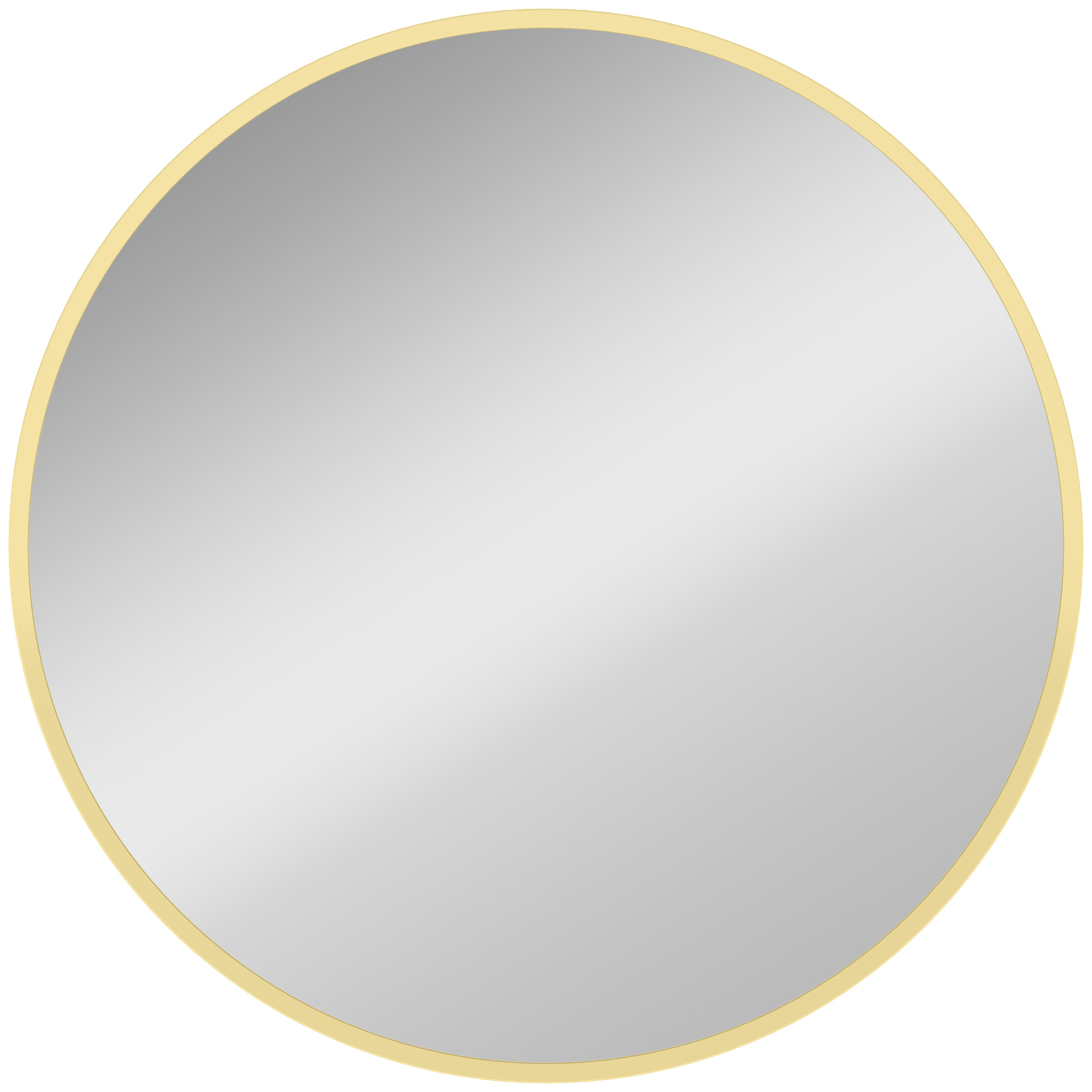 AURIS Aluminium Round Wall Mirror - Grey - Life Essentials
