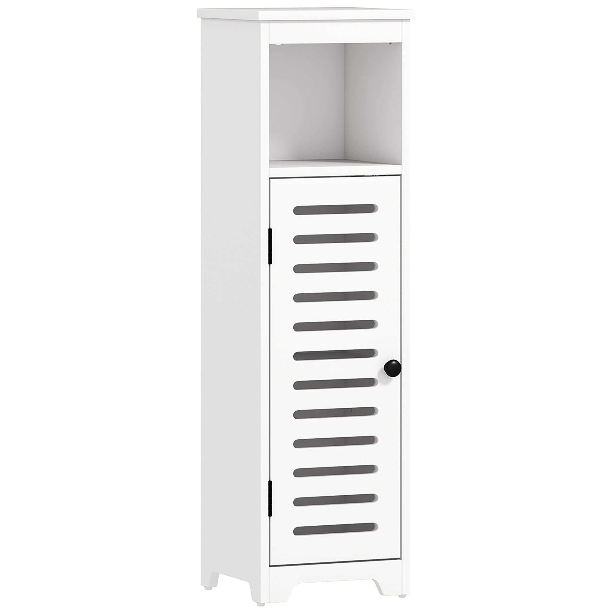 VELIX Wooden Bathroom Floor Storage Cabinet - White - Life Essentials